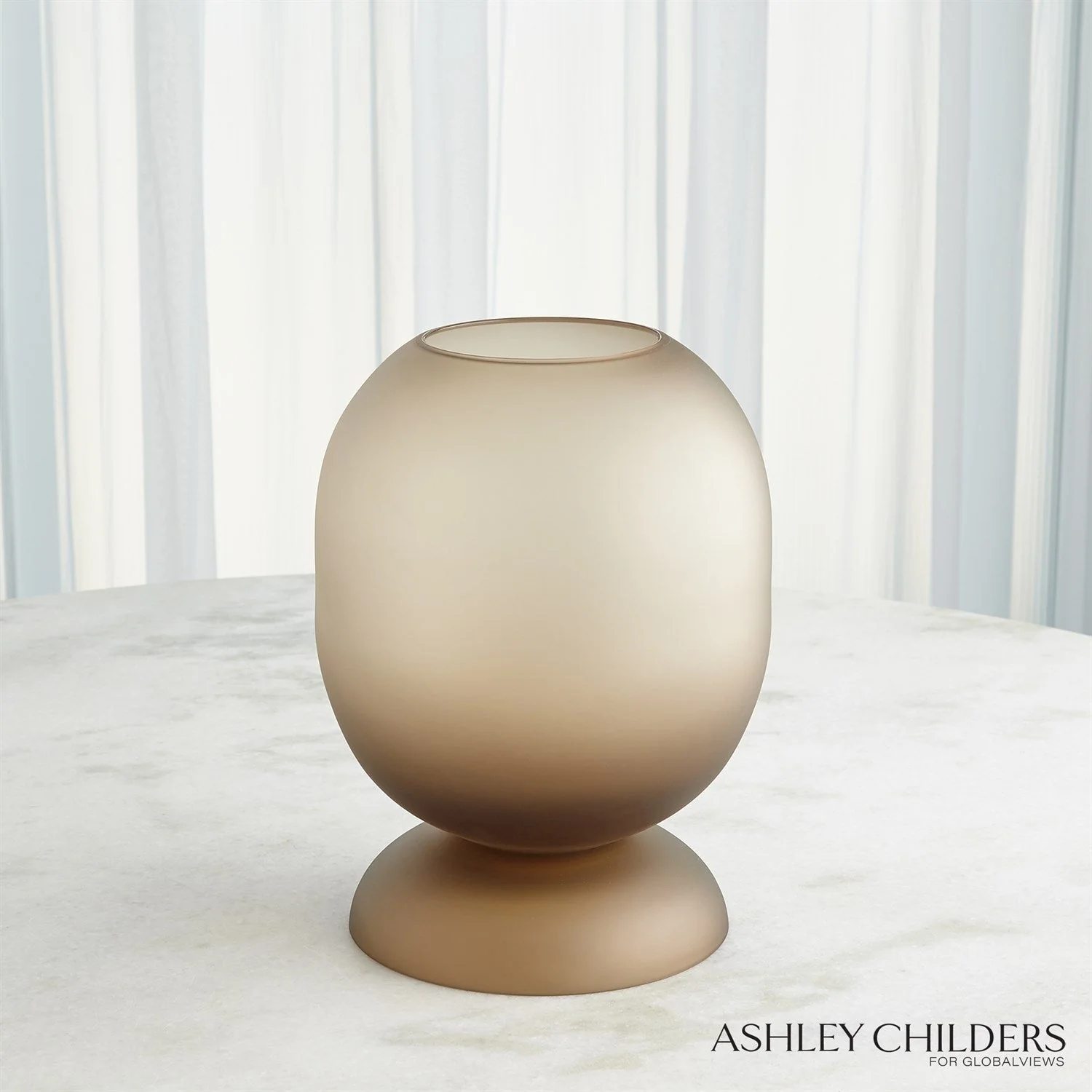 Global Views Ashton Vase-Topaz by Ashley Childers - Image 6