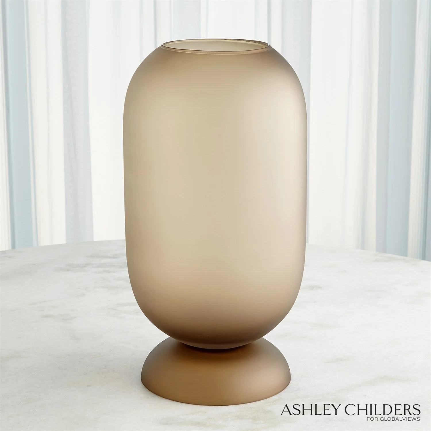 Global Views Ashton Vase-Topaz by Ashley Childers - Image 7