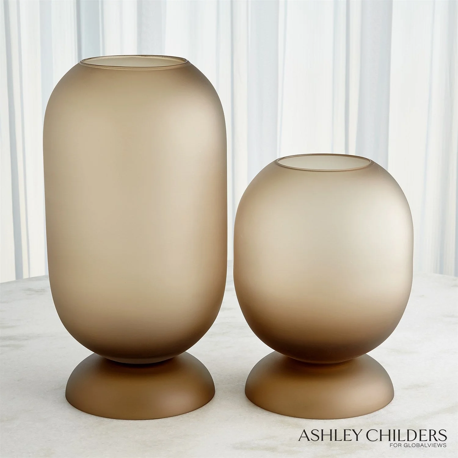 Global Views Ashton Vase-Topaz by Ashley Childers - Image 8