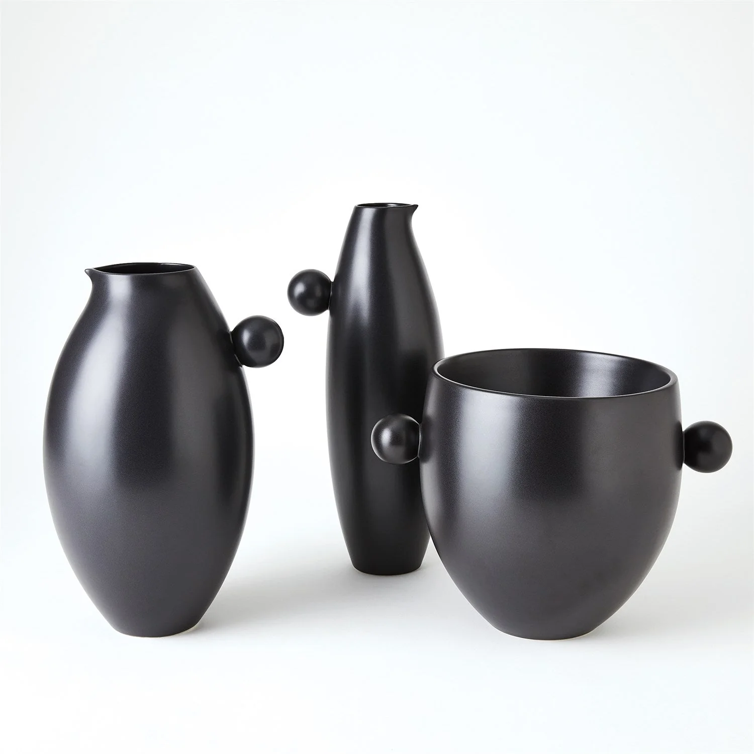 Global Views Ball Handled Collection - Black - Image 2