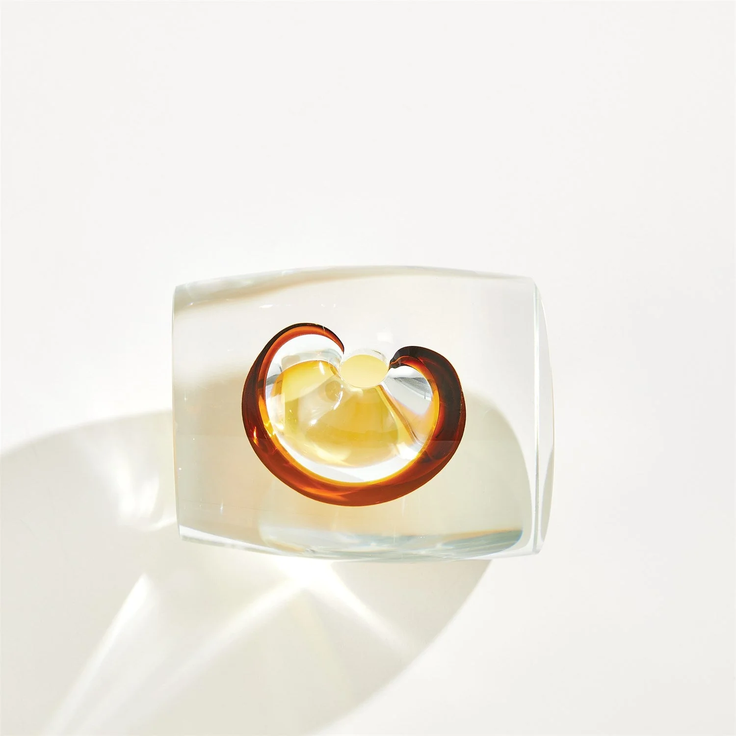 Global Views Barrel Vase - Amber Clear - Image 5