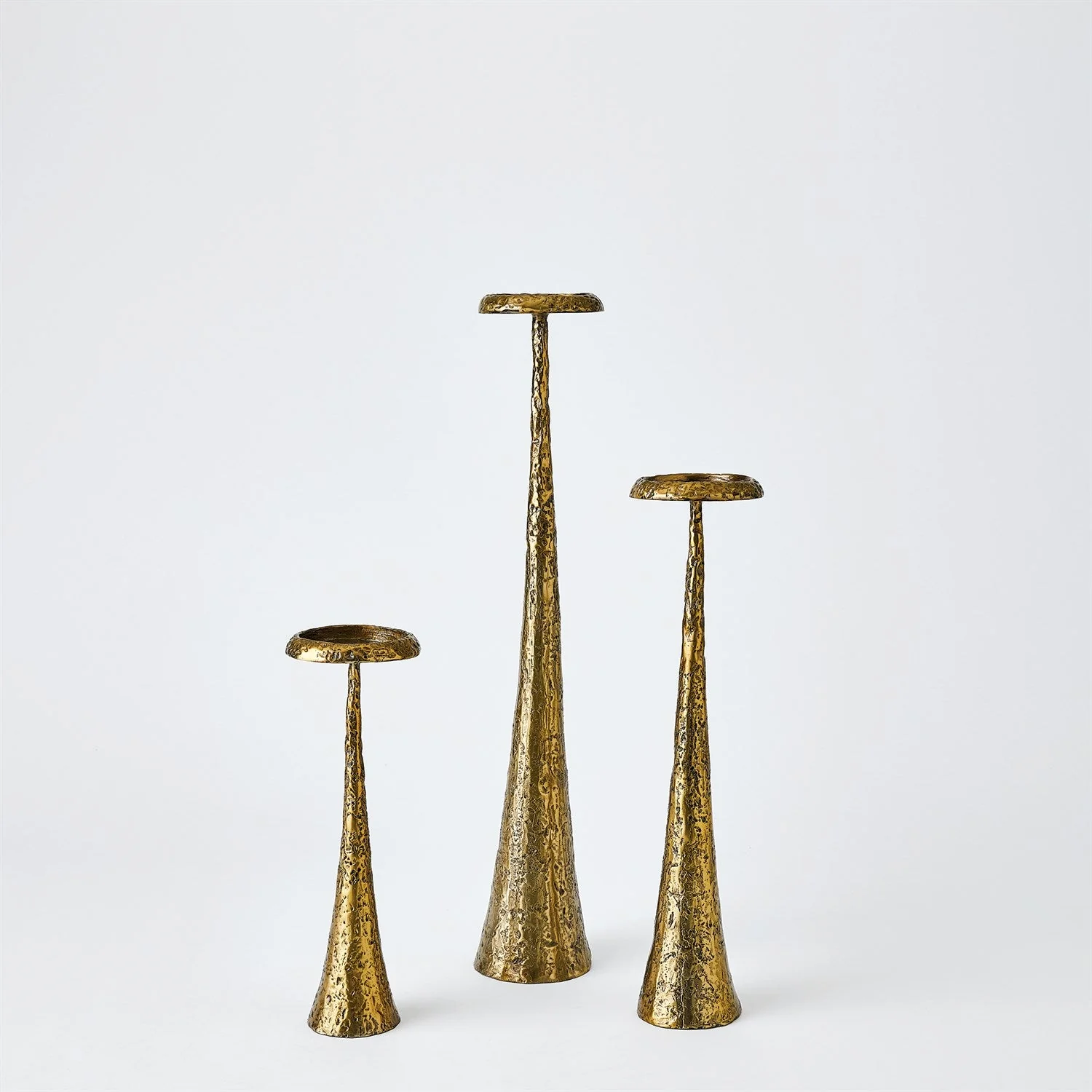Global Views Beacon Candle Holder - Brass - Image 3
