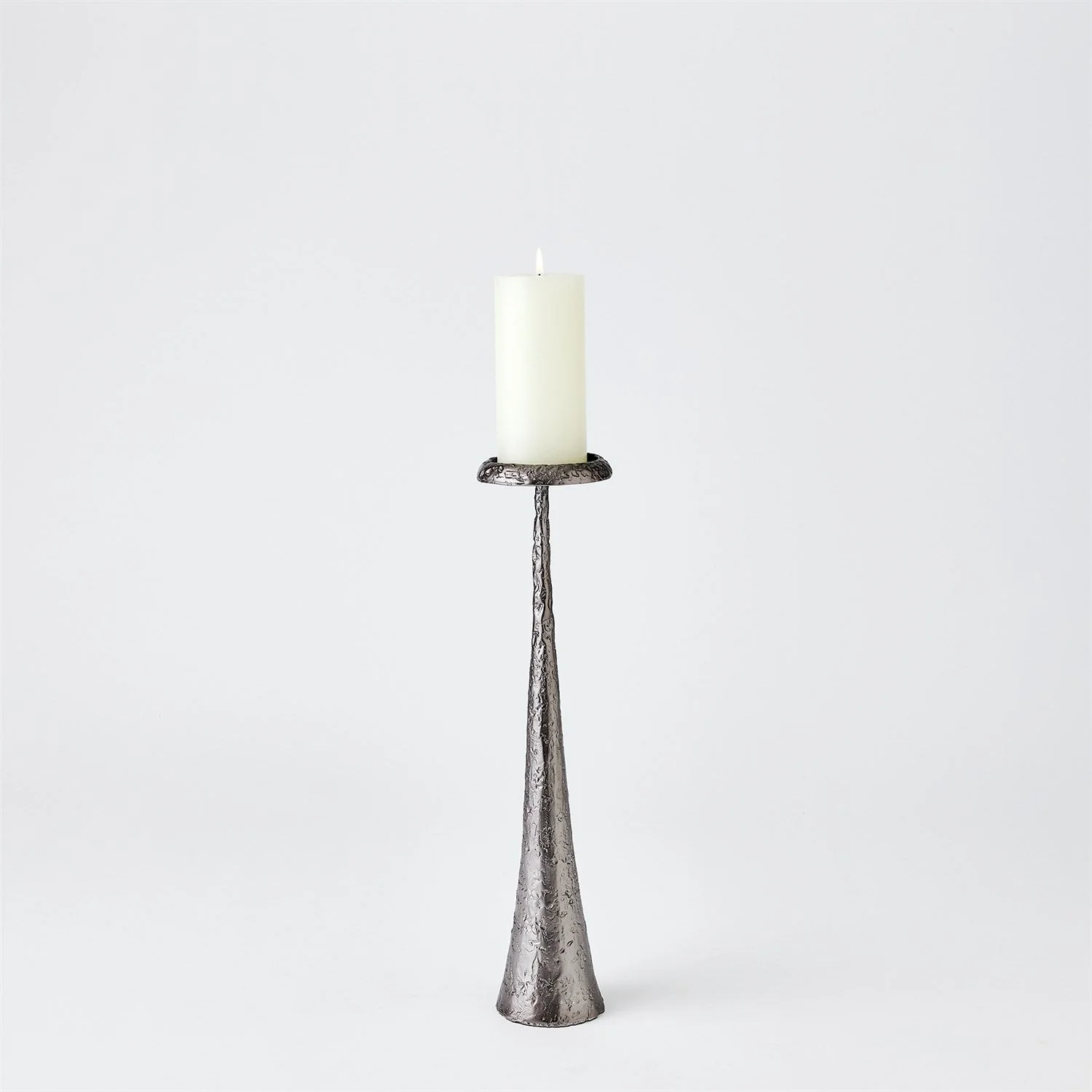 Global Views Beacon Candle Holder - Gunmetal - Image 4