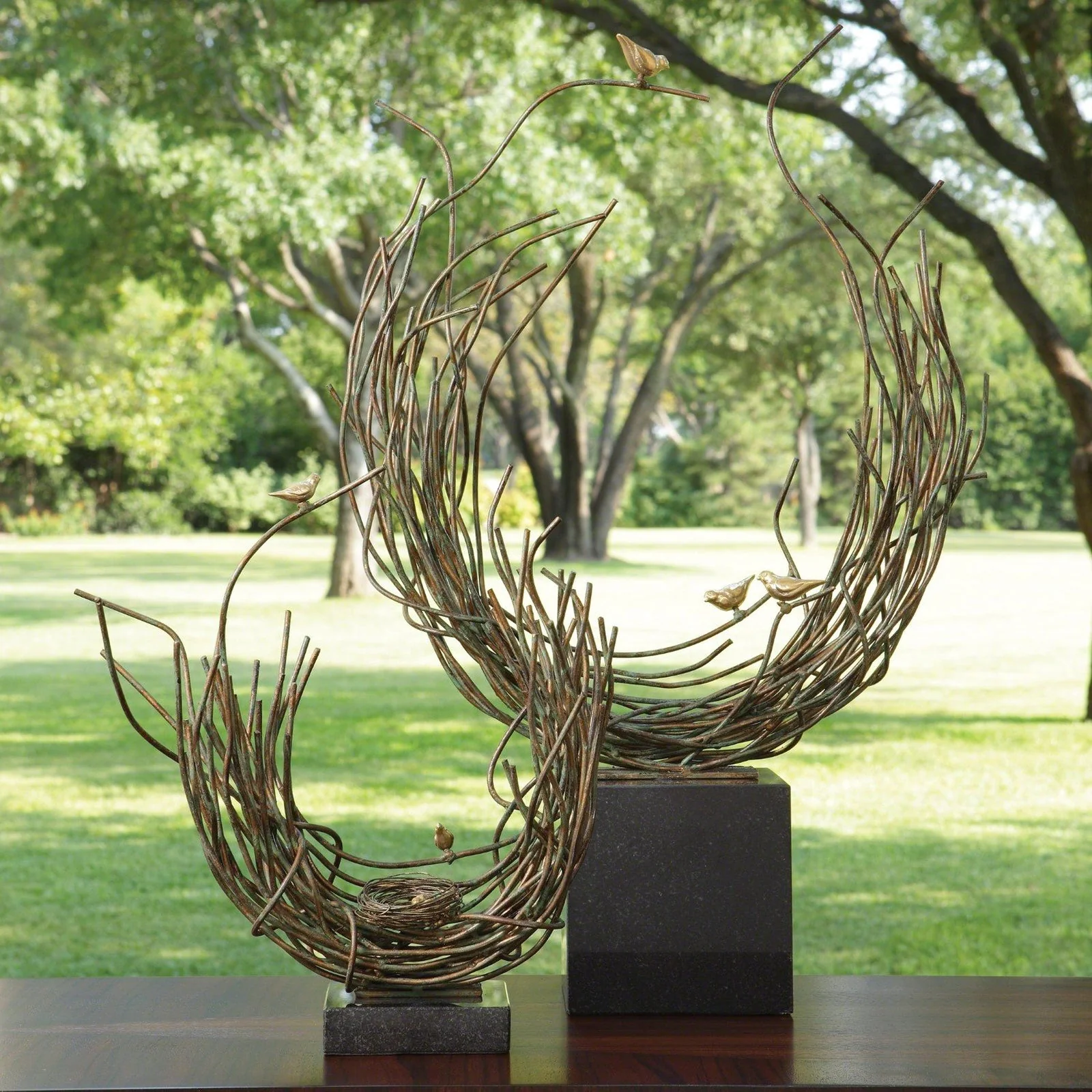 Global Views Birds Nest Verdi Sculpture - Image 2