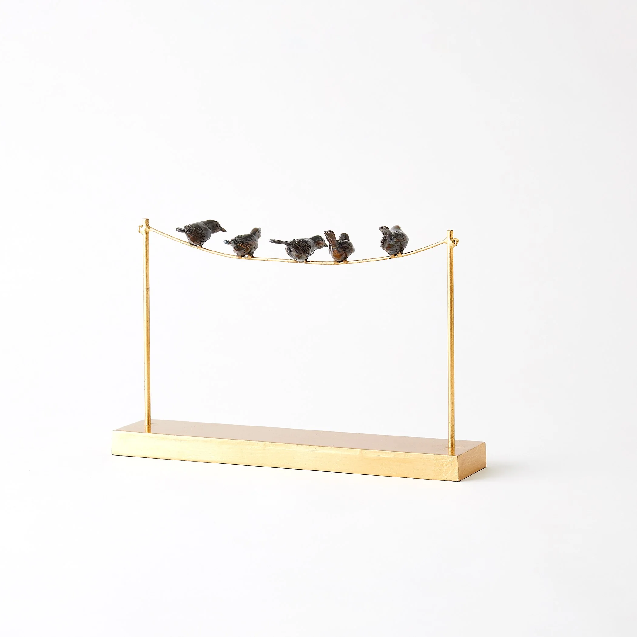 Global Views Birds on a Wire Gold Leaf - Image 3