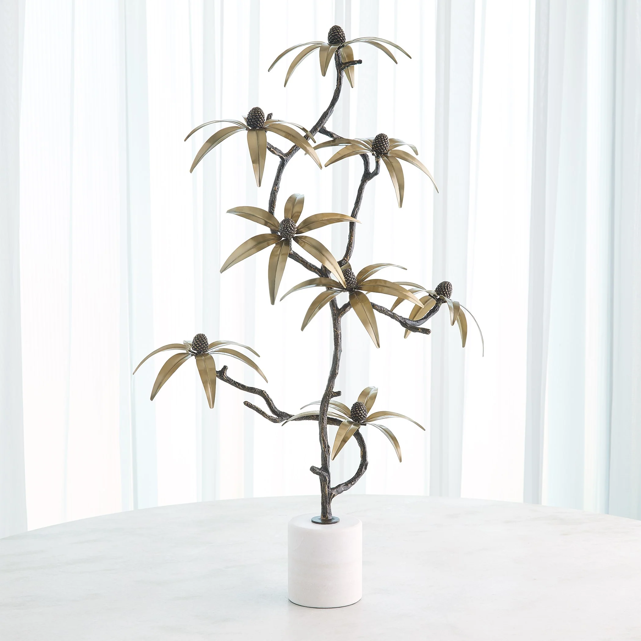 Global Views Black Eyed Susan Sculpture Bronze/Brass - Image 4