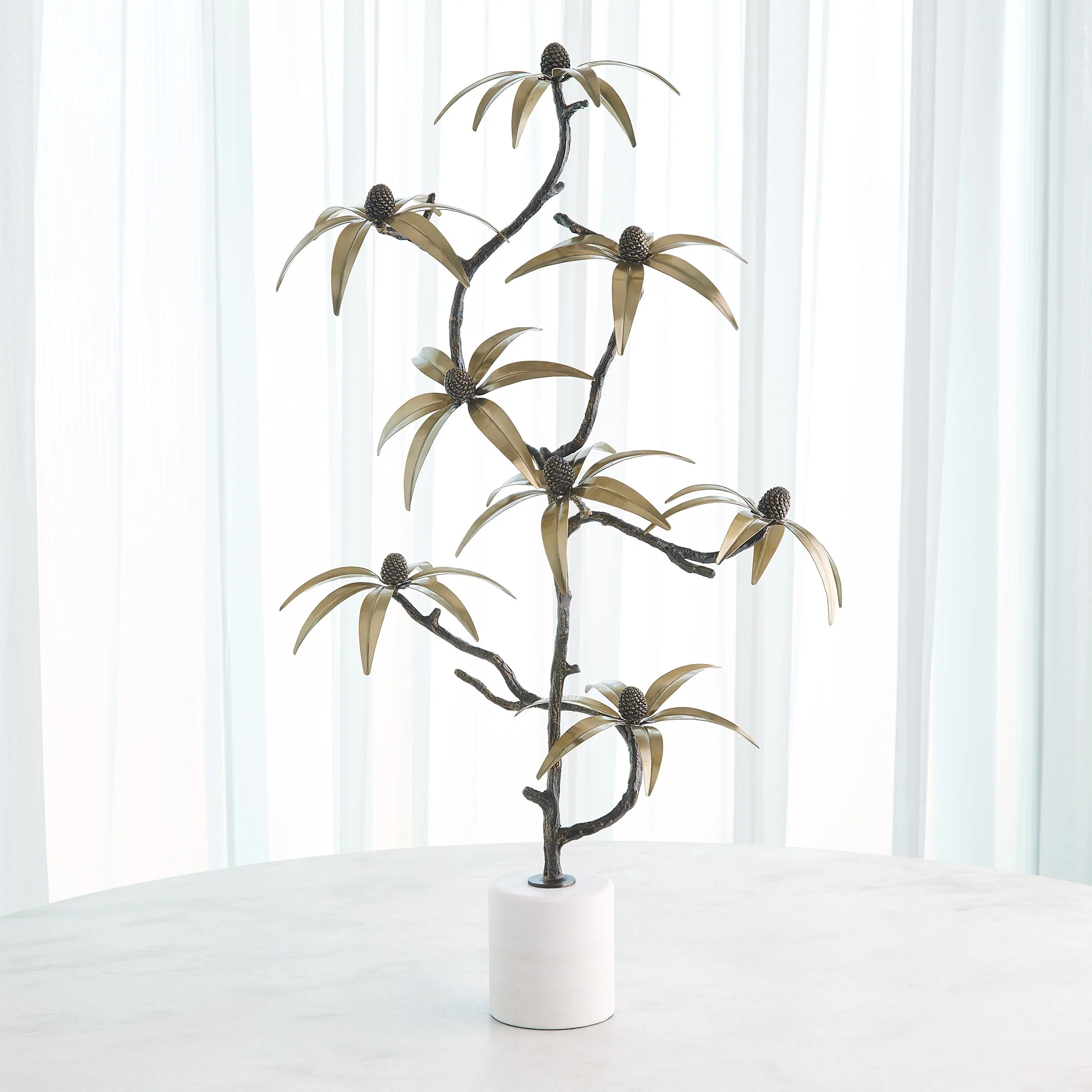 Global Views Black Eyed Susan Sculpture Bronze/Brass - Image 5