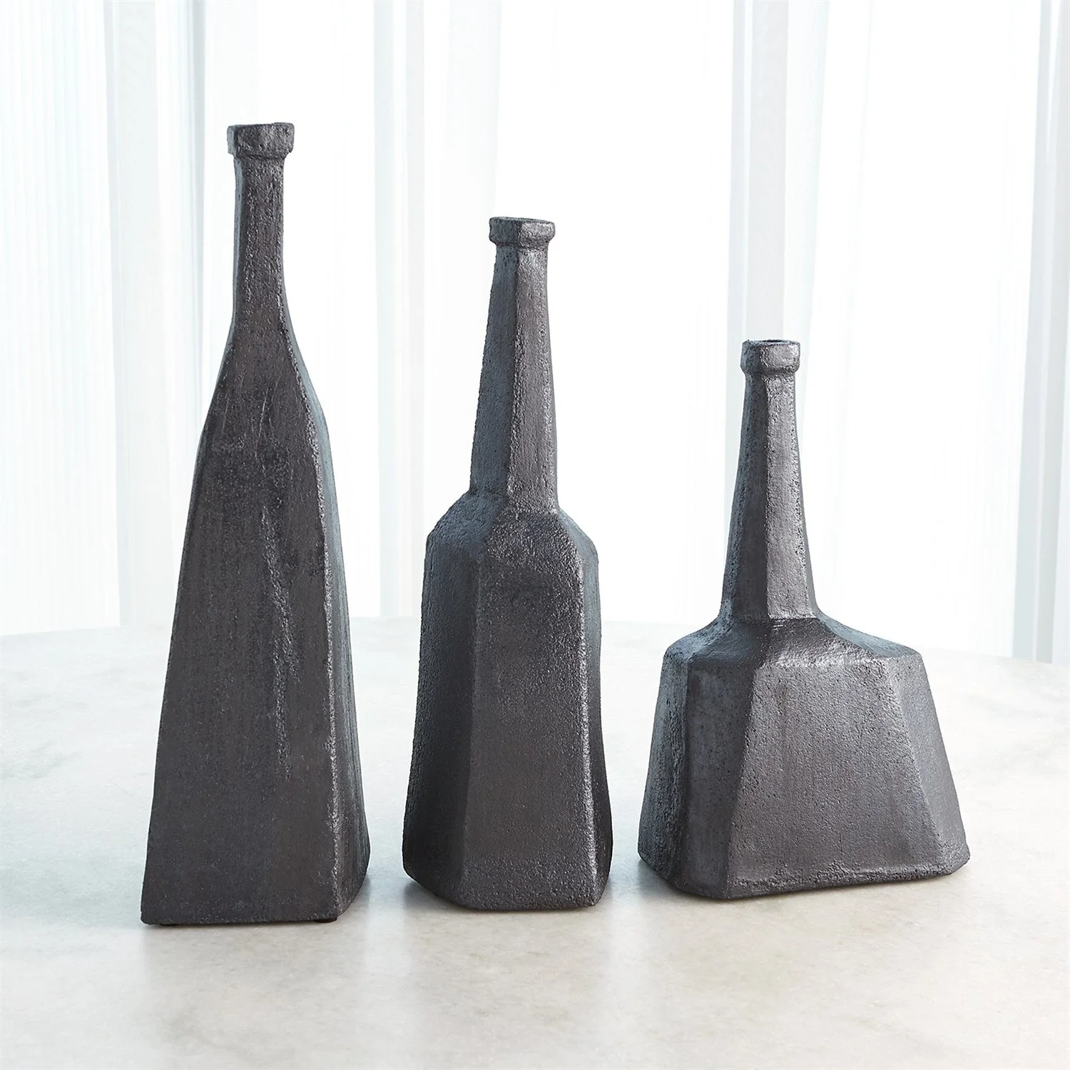 Global Views Black Sculpted Bottle Clearance - Image 5