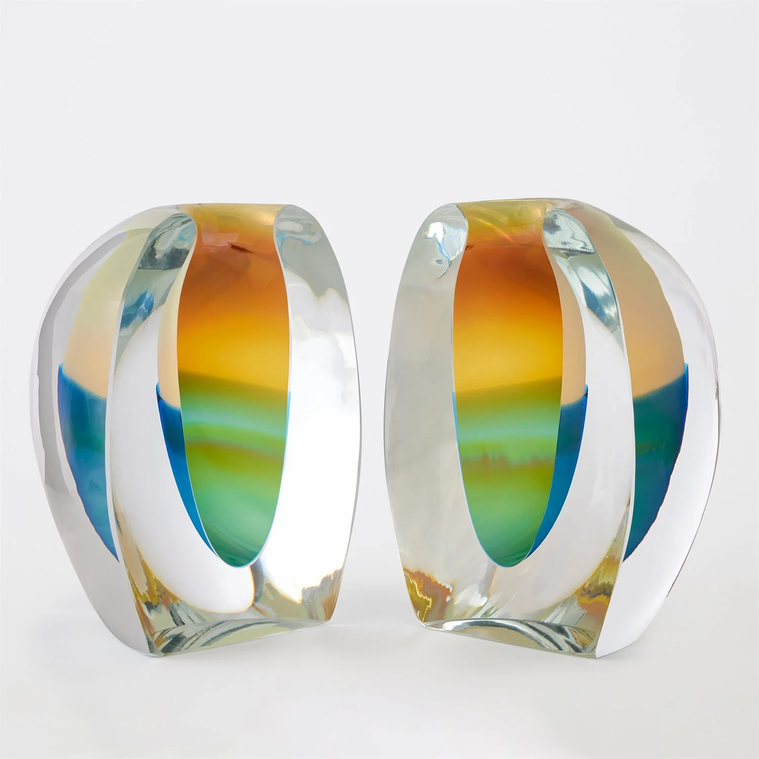 Global Views Blue Split Vase Bookend - Image 5
