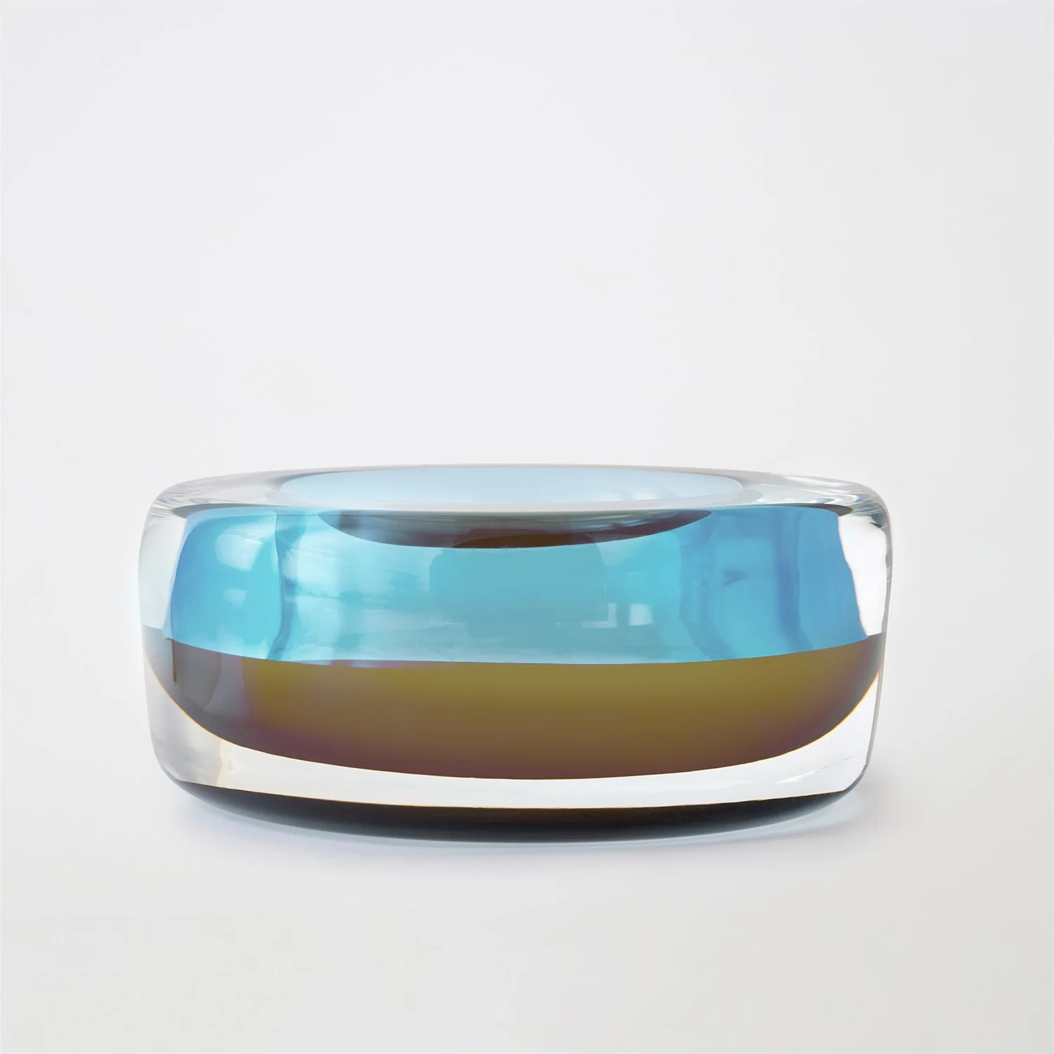 Global Views Blue Thick Cylinder Bowl - Image 2