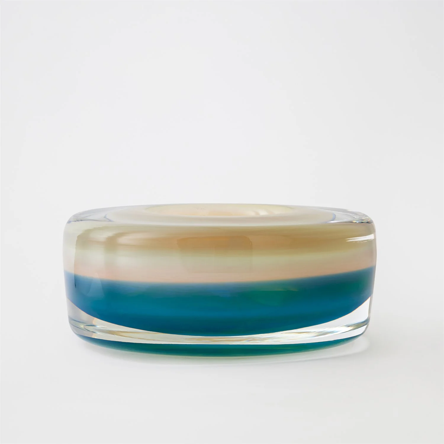 Global Views Blue Thick Cylinder Bowl - Image 6