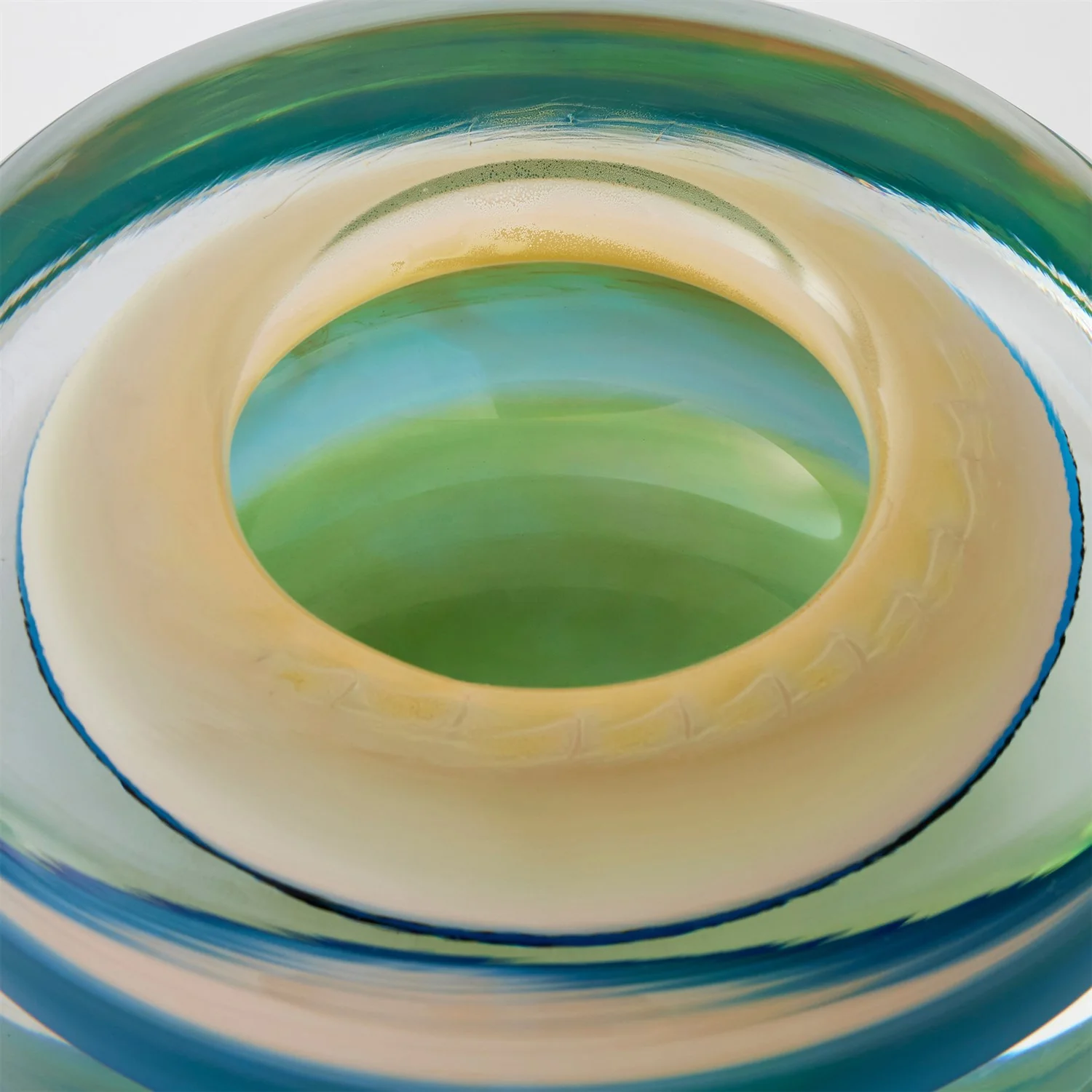 Global Views Blue Thick Cylinder Bowl - Image 8