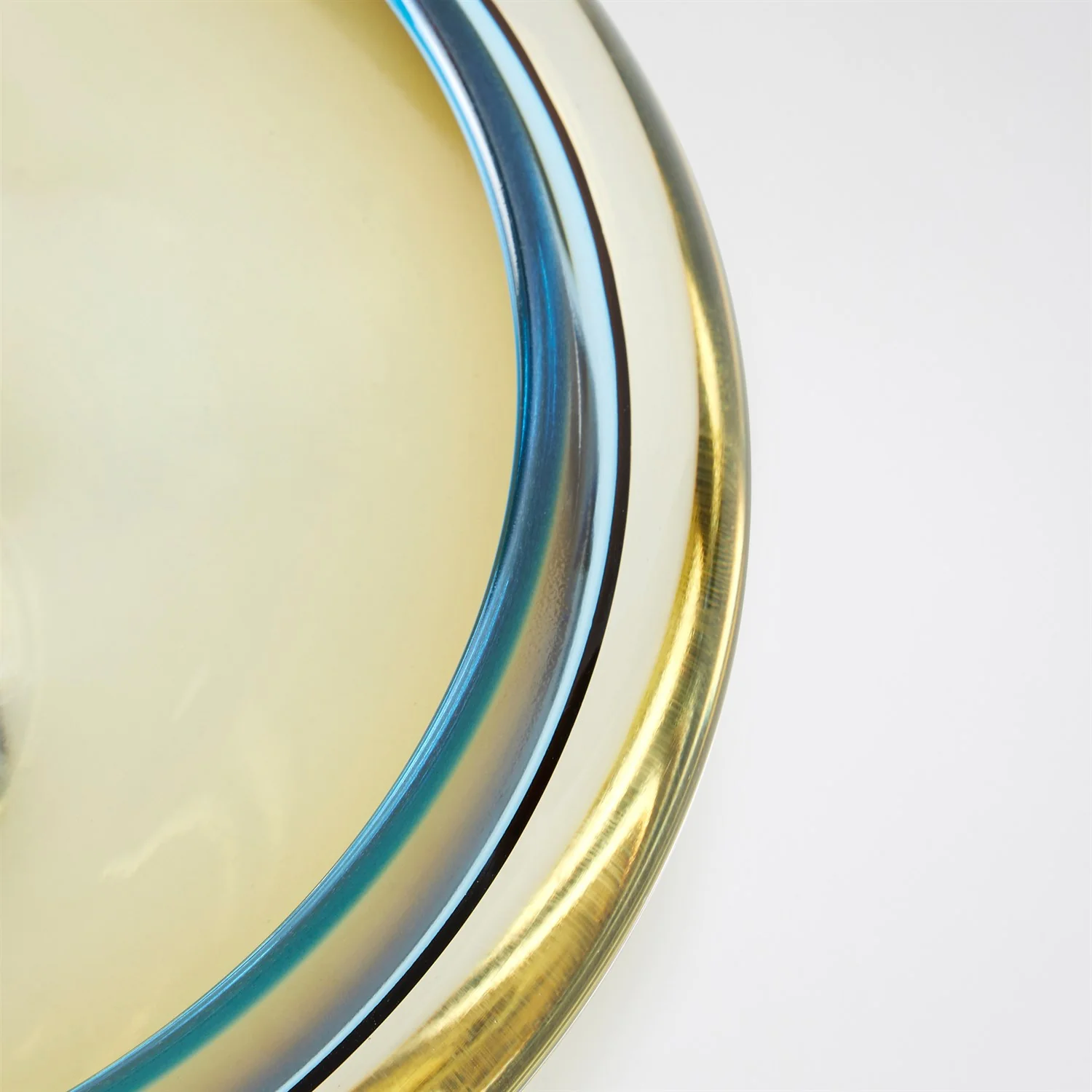 Global Views Blue Topaz Rolled Lip Bowl - Image 3