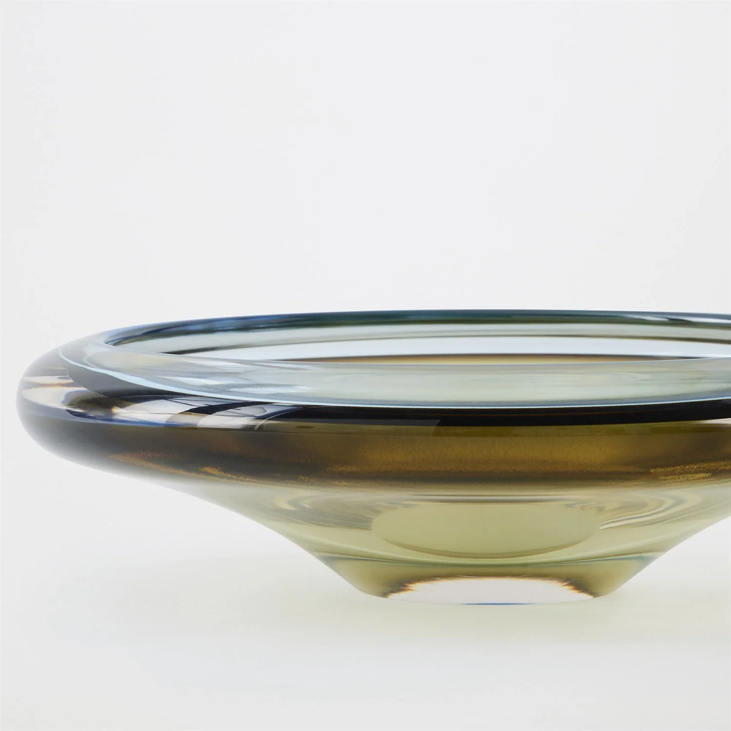 Global Views Blue Topaz Rolled Lip Bowl - Image 4