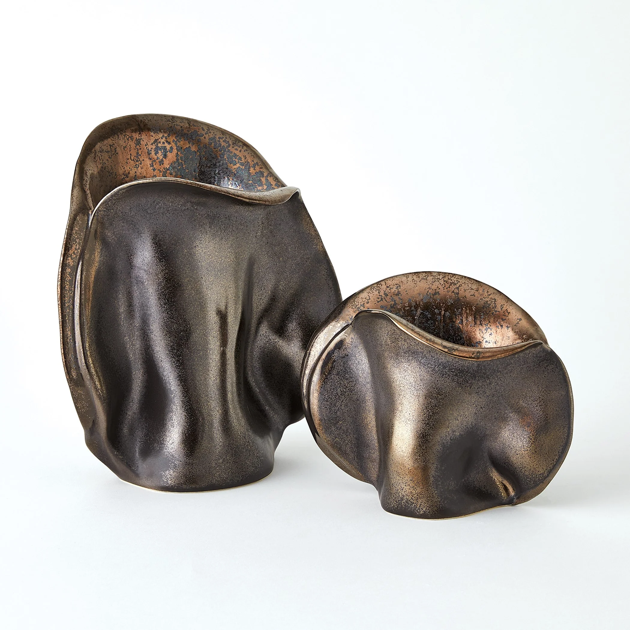 Global Views Bocca Vase Reactive Bronze - Image 2