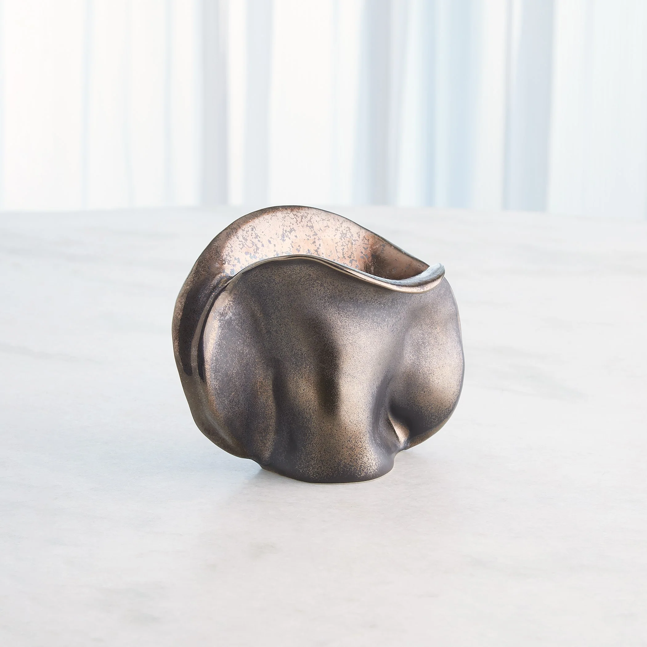 Global Views Bocca Vase Reactive Bronze - Image 3