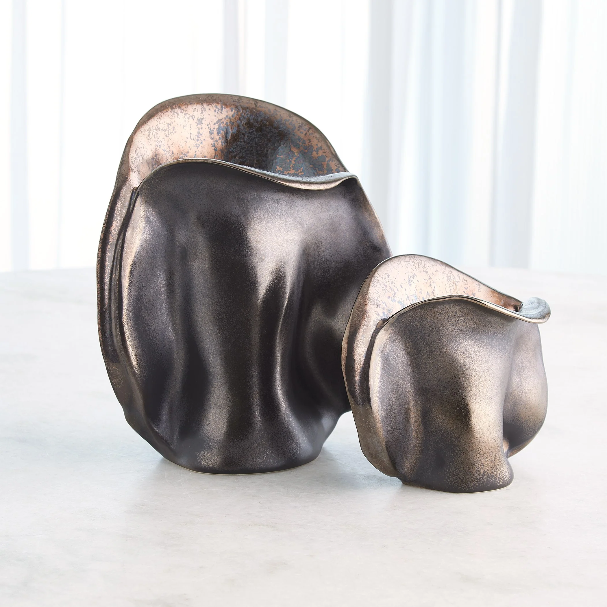 Global Views Bocca Vase Reactive Bronze - Image 5