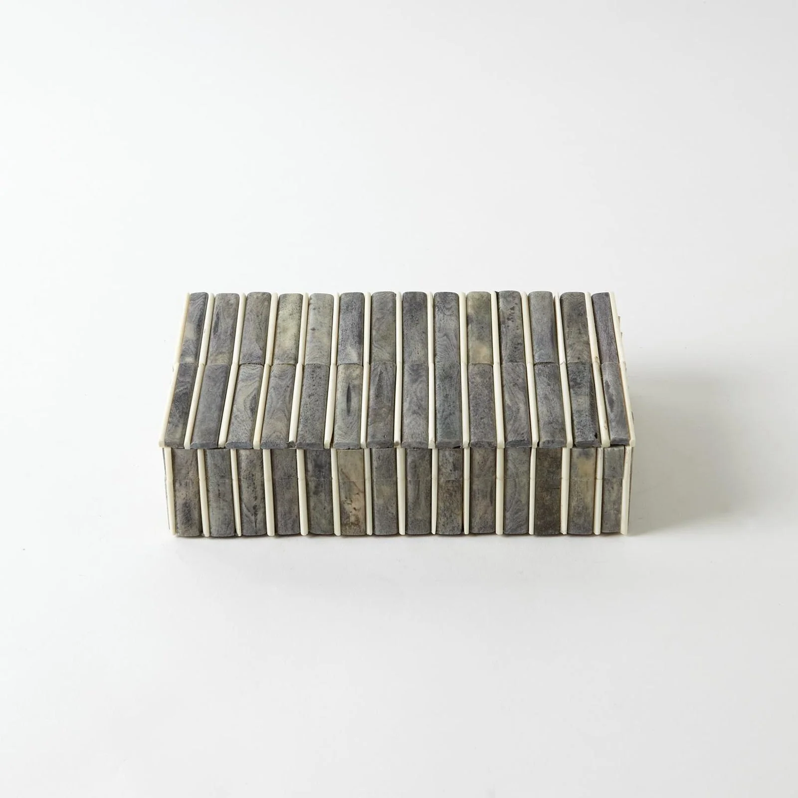 Global Views Bone Box-Grey/Ivory - Image 2