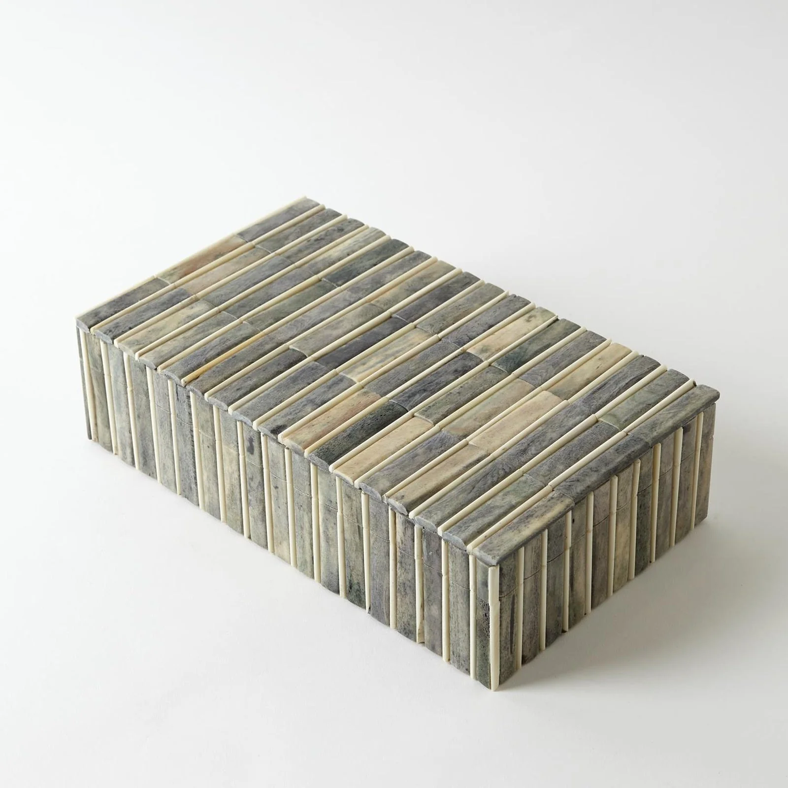 Global Views Bone Box-Grey/Ivory - Image 4
