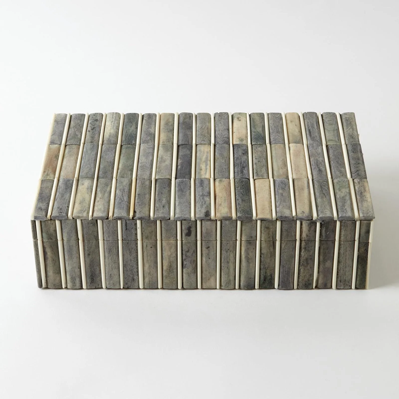 Global Views Bone Box-Grey/Ivory - Image 6