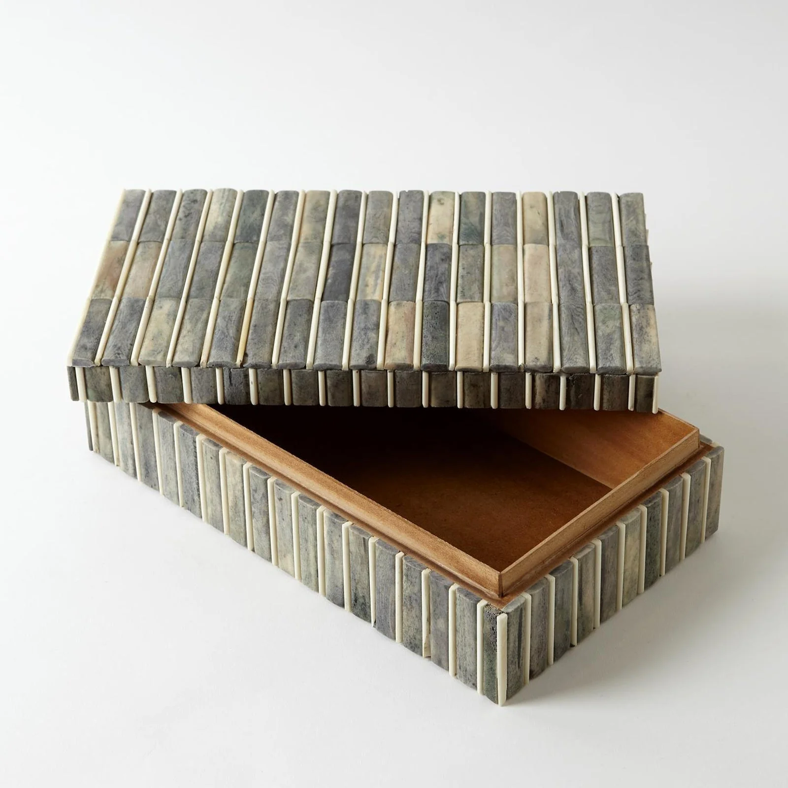 Global Views Bone Box-Grey/Ivory - Image 7