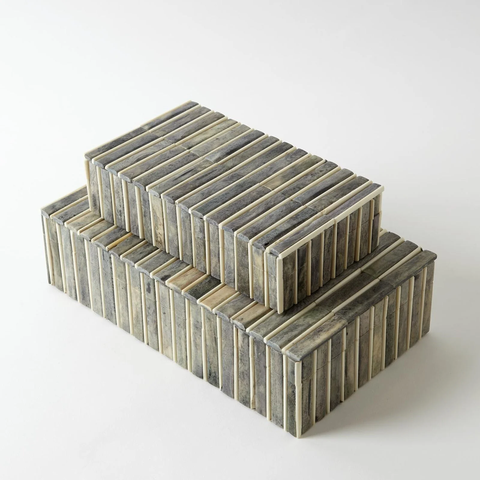 Global Views Bone Box-Grey/Ivory - Image 8