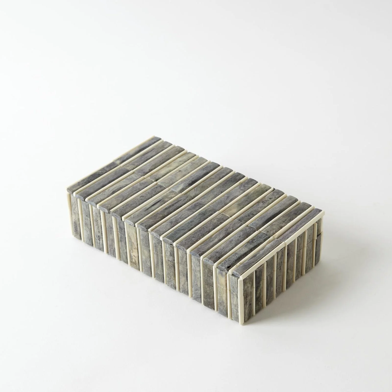 Global Views Bone Box-Grey/Ivory - Image 9