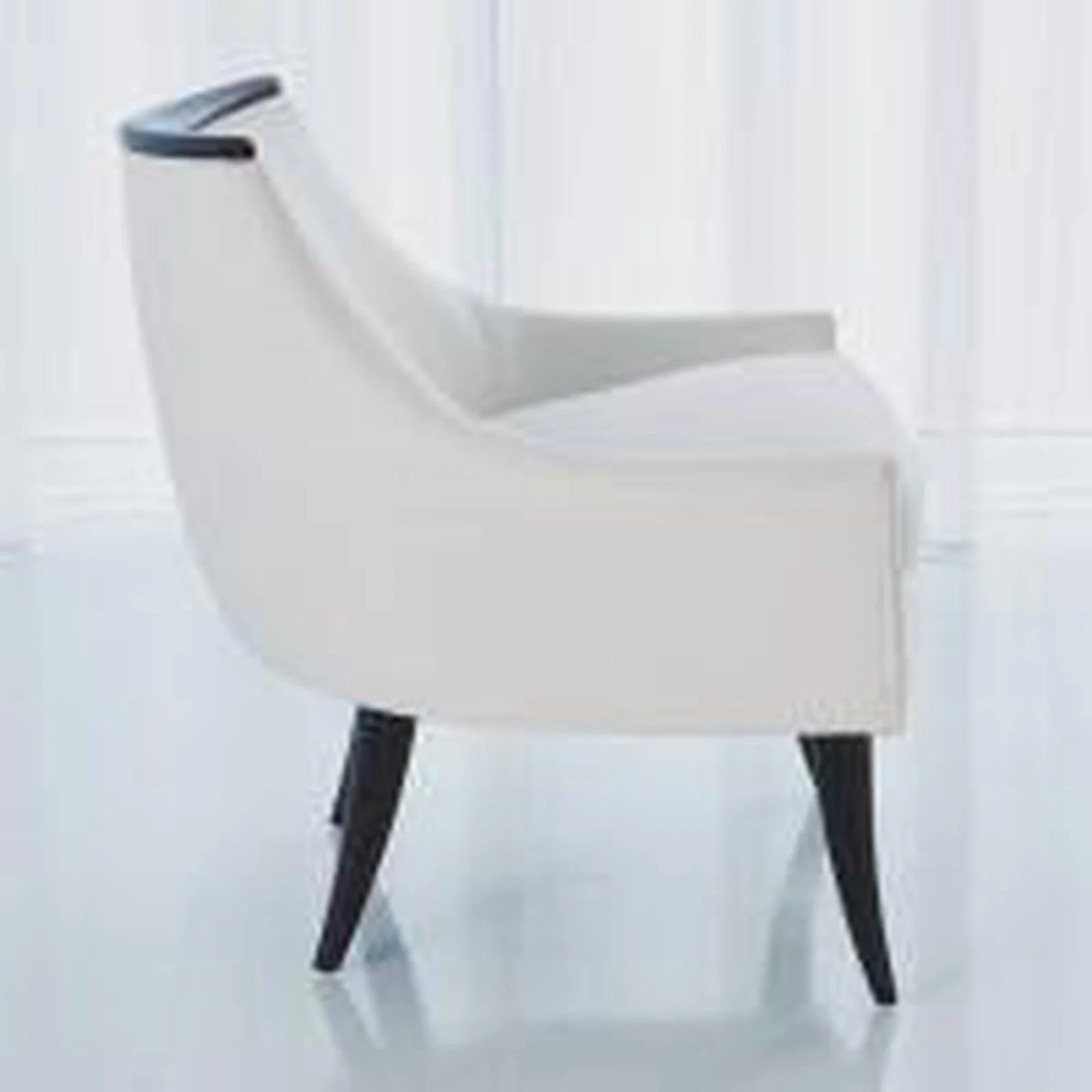 Global Views White Boomerang Chair - Image 3