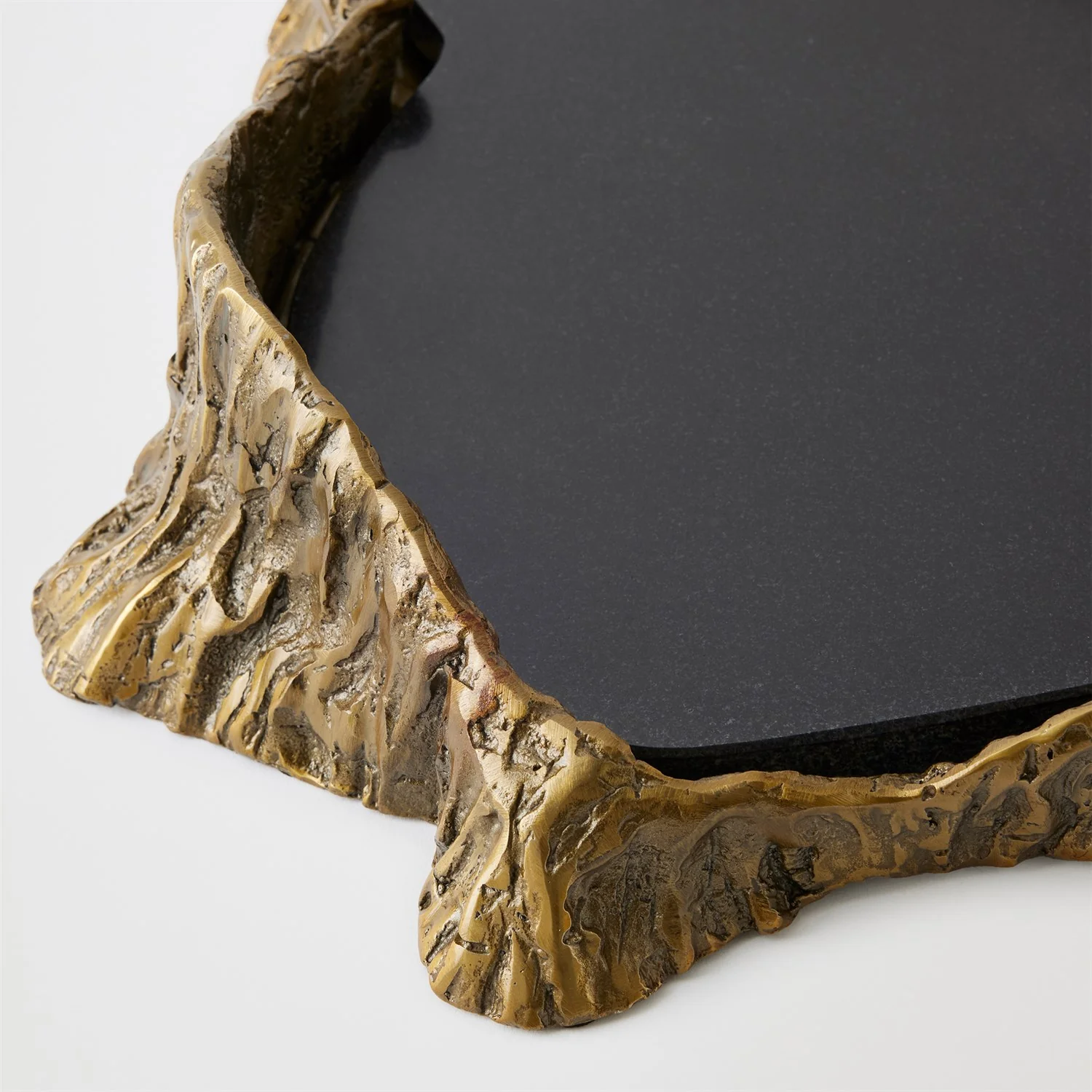 Global Views Brass Black Sequoia Tray - Image 5