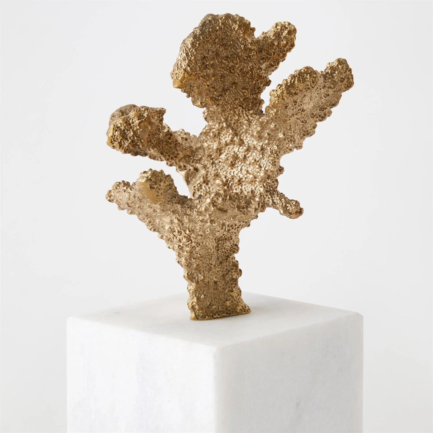 Global Views Brass Coral Sculptures Pair - Image 5