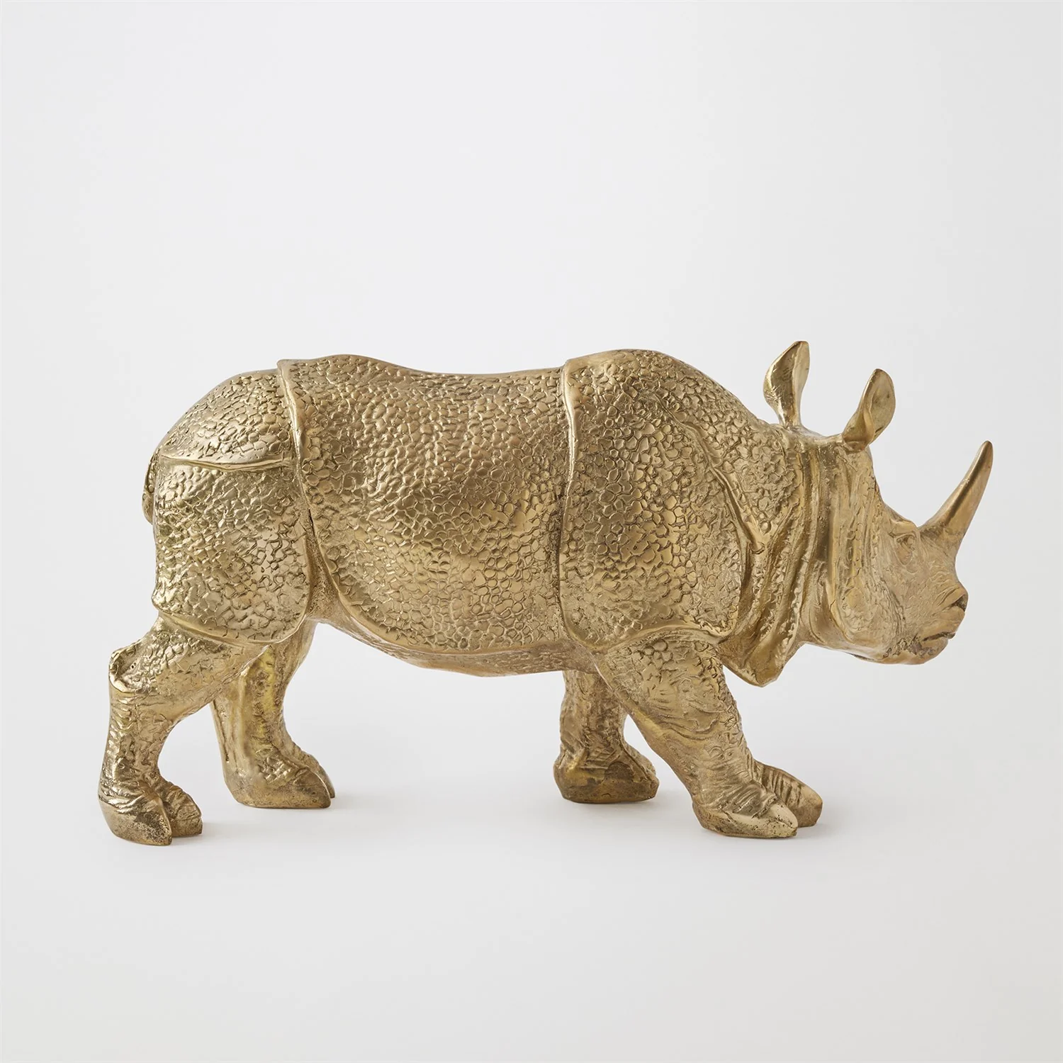 Global Views Brass Rhino Sculpture - Image 2