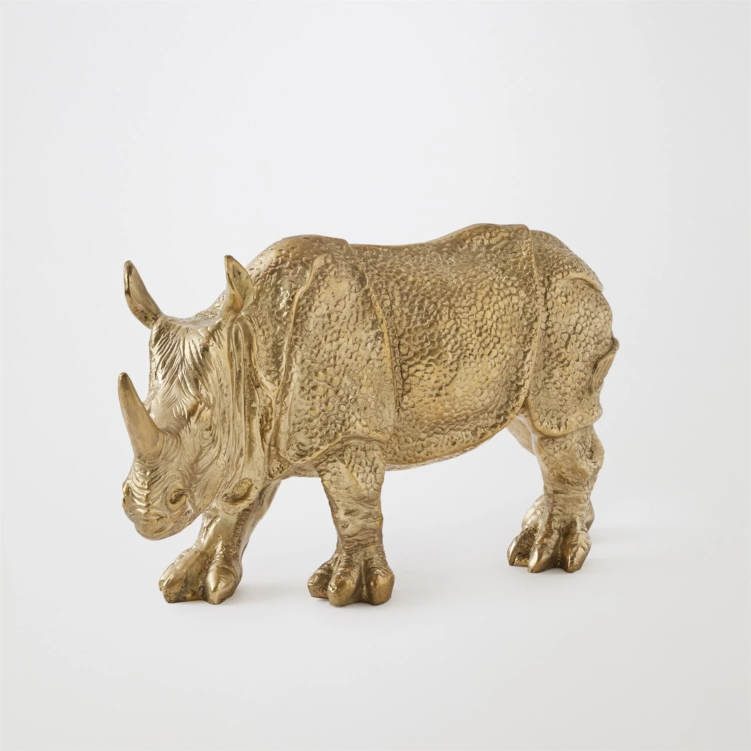 Global Views Brass Rhino Sculpture - Image 6