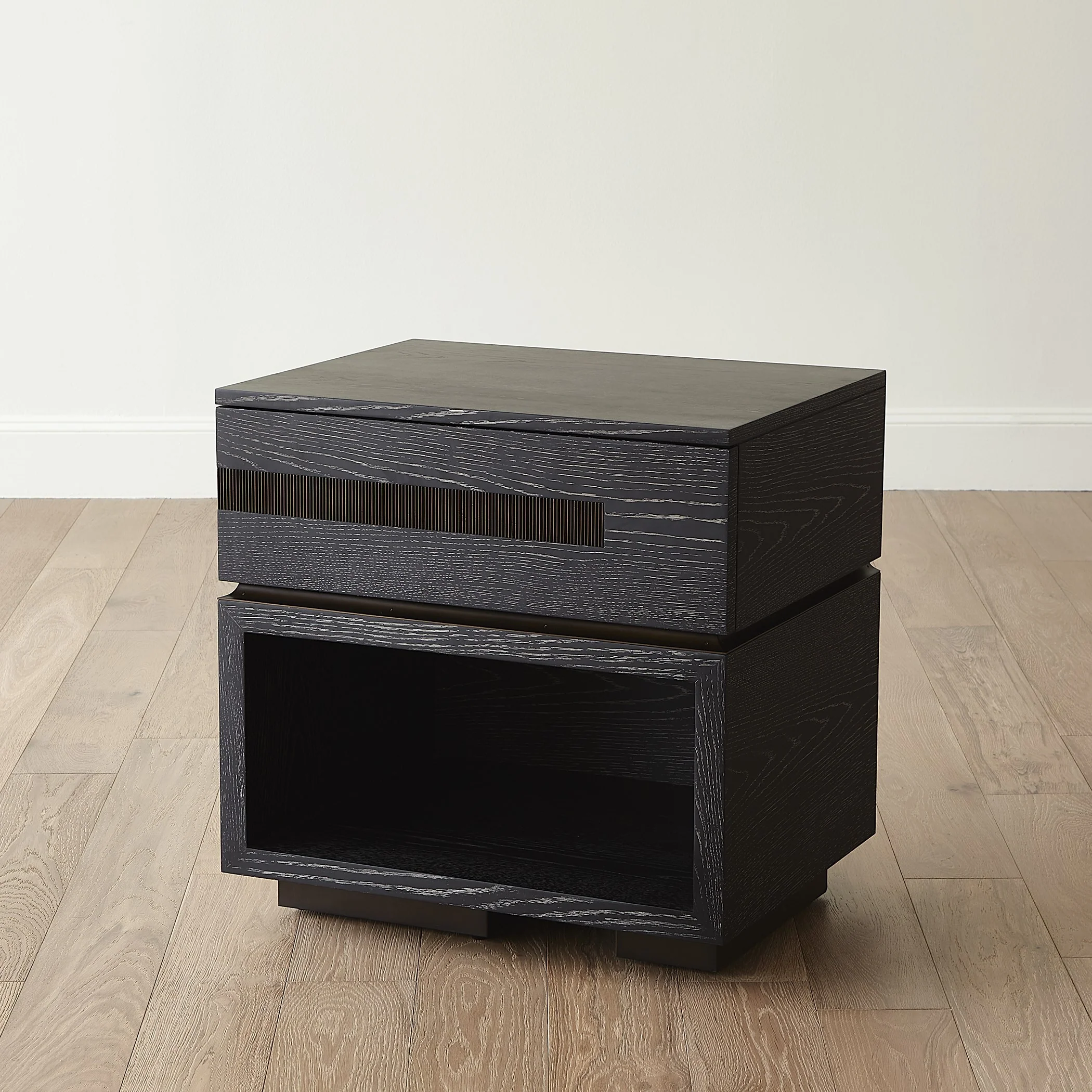 Global Views Brazil Bedside Chest-Left-Black Cerused Oak - Image 11