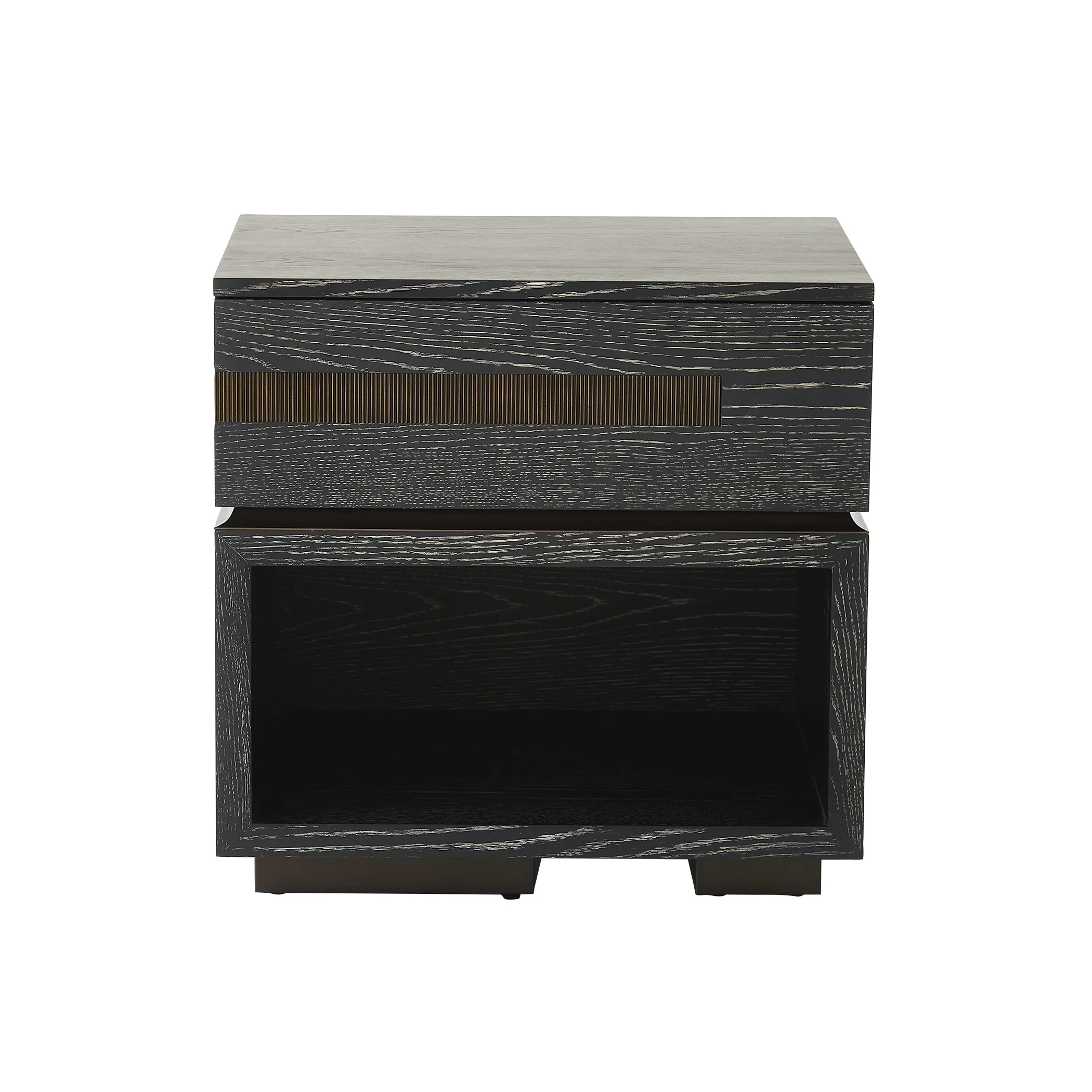 Global Views Brazil Bedside Chest-Left-Black Cerused Oak - Image 5