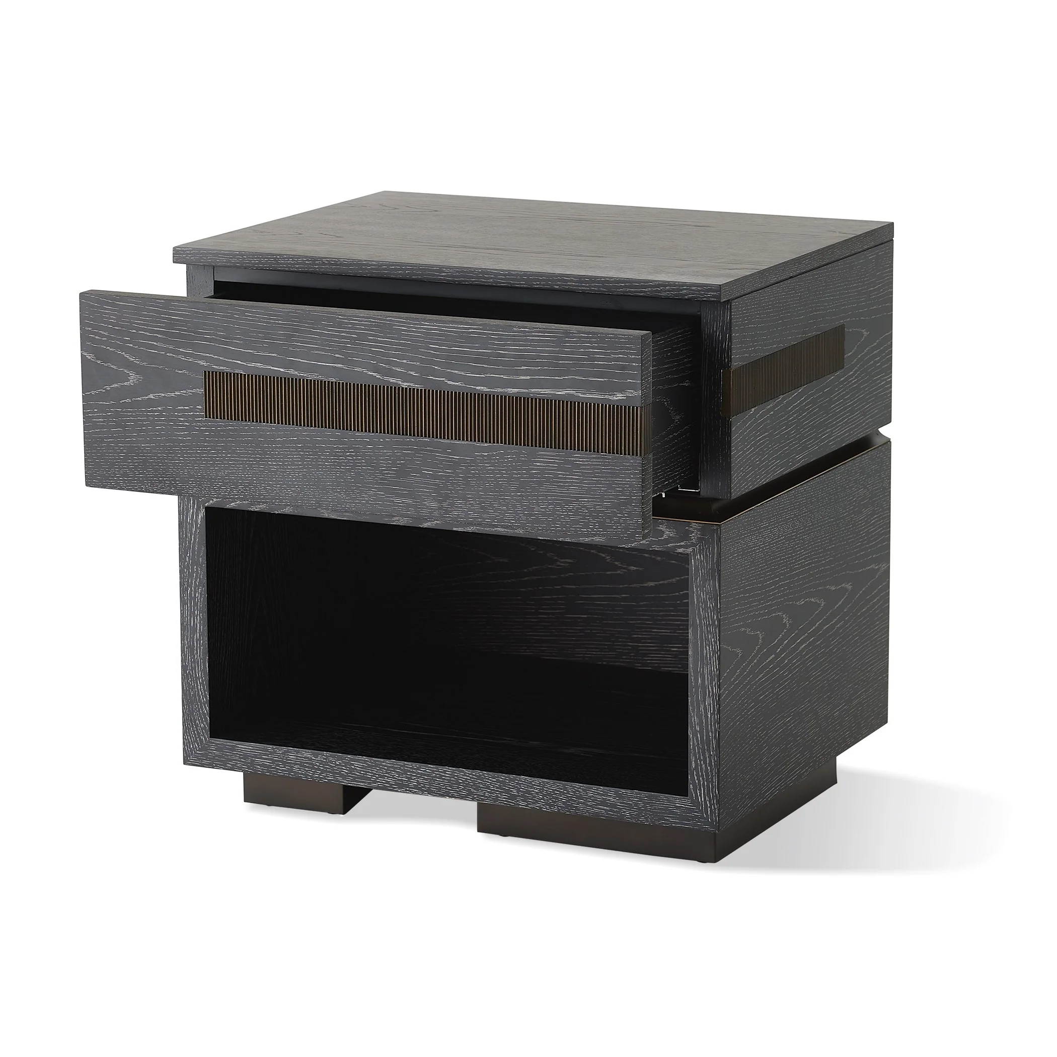Global Views Brazil Bedside Chest-Right-Black Cerused Oak - Image 12