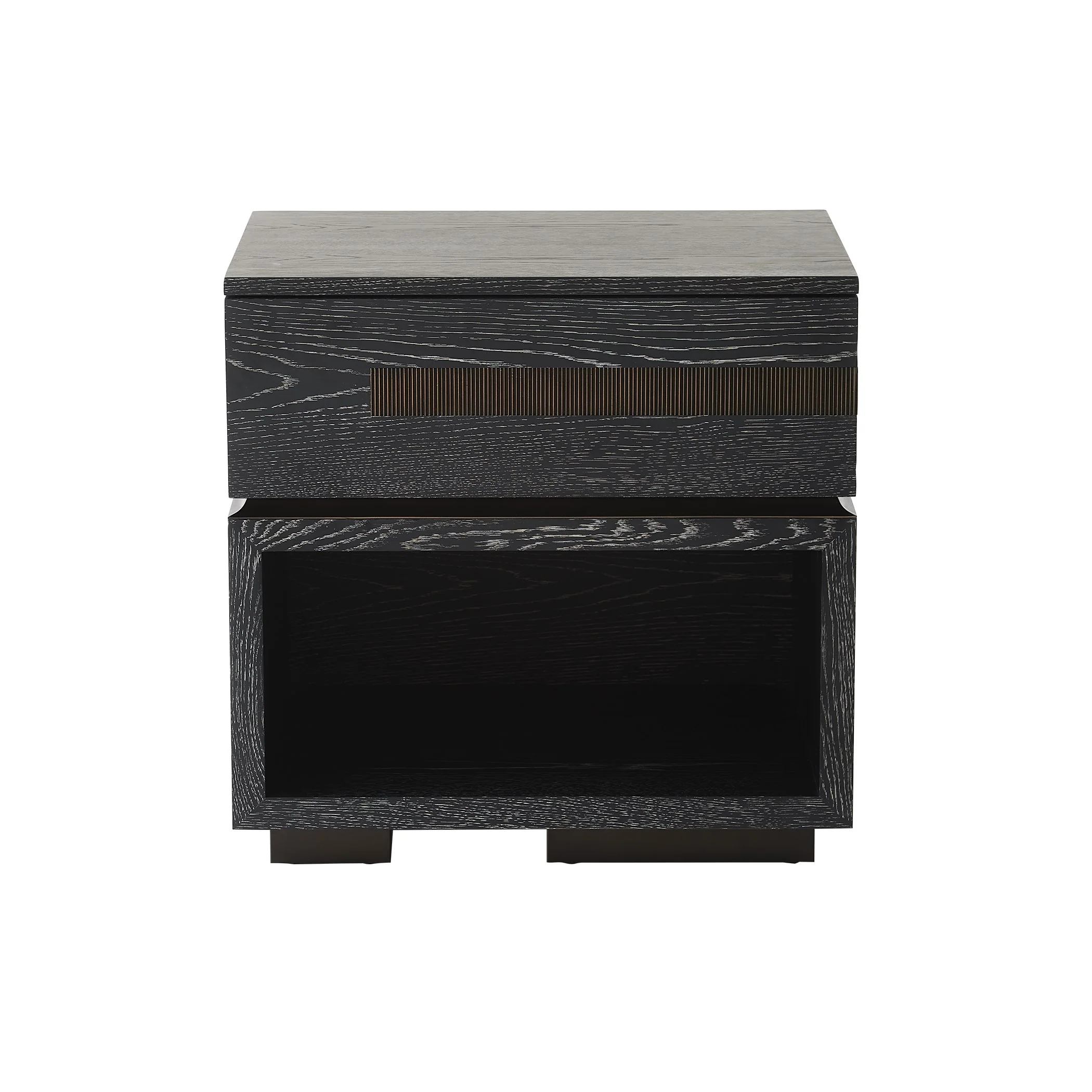 Global Views Brazil Bedside Chest-Right-Black Cerused Oak - Image 4