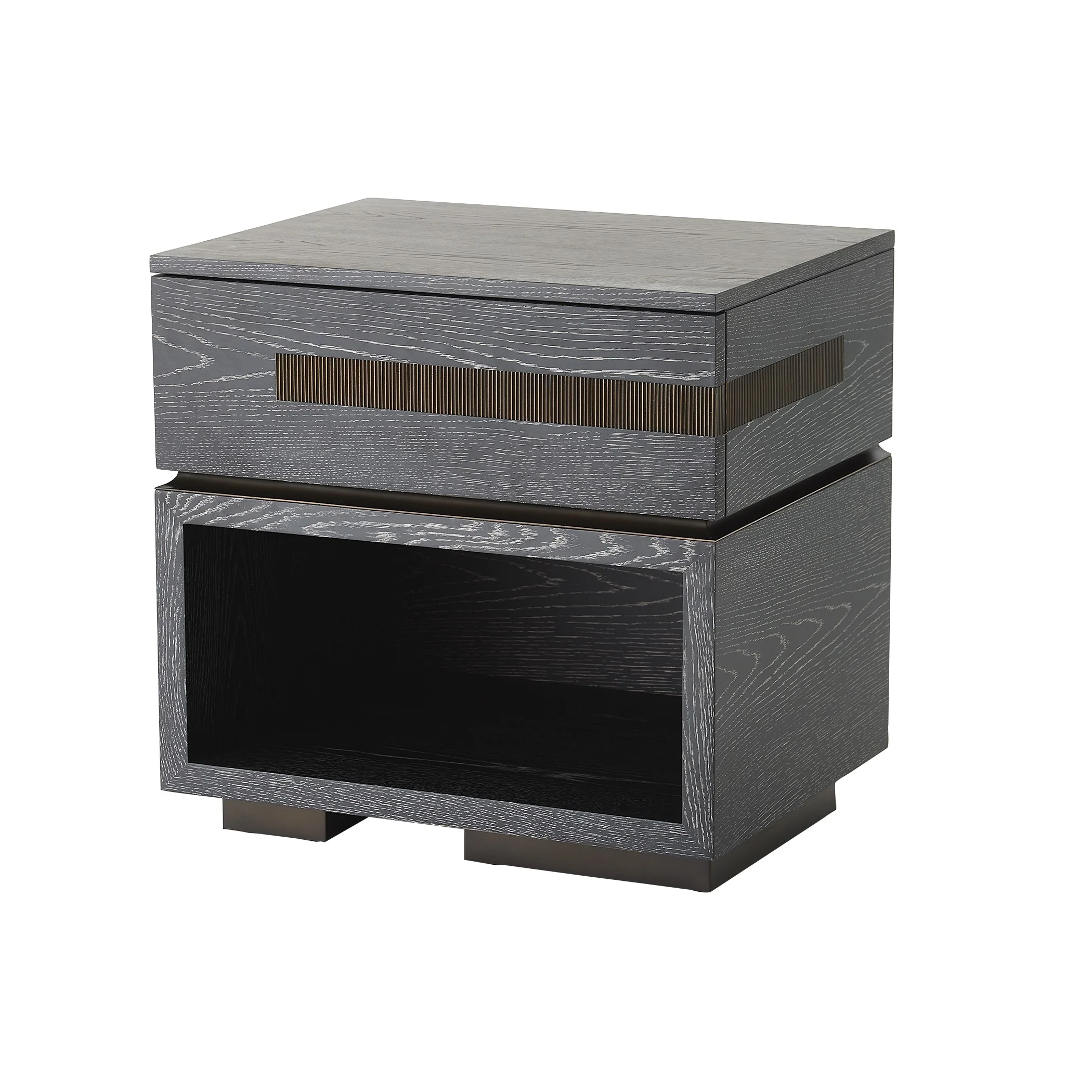 Global Views Brazil Bedside Chest-Right-Black Cerused Oak - Image 6