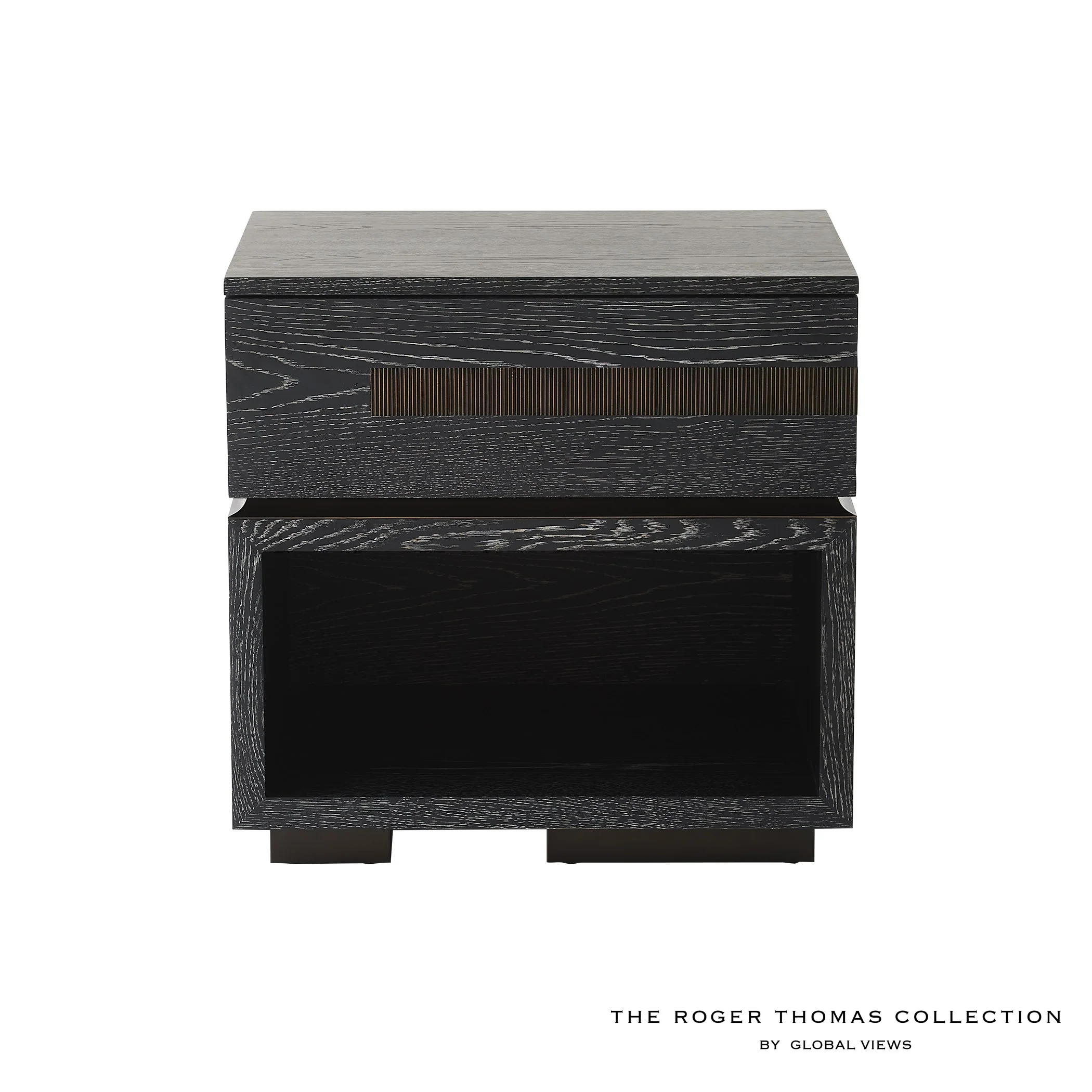 Global Views Brazil Bedside Chest-Right-Black Cerused Oak - Image 7