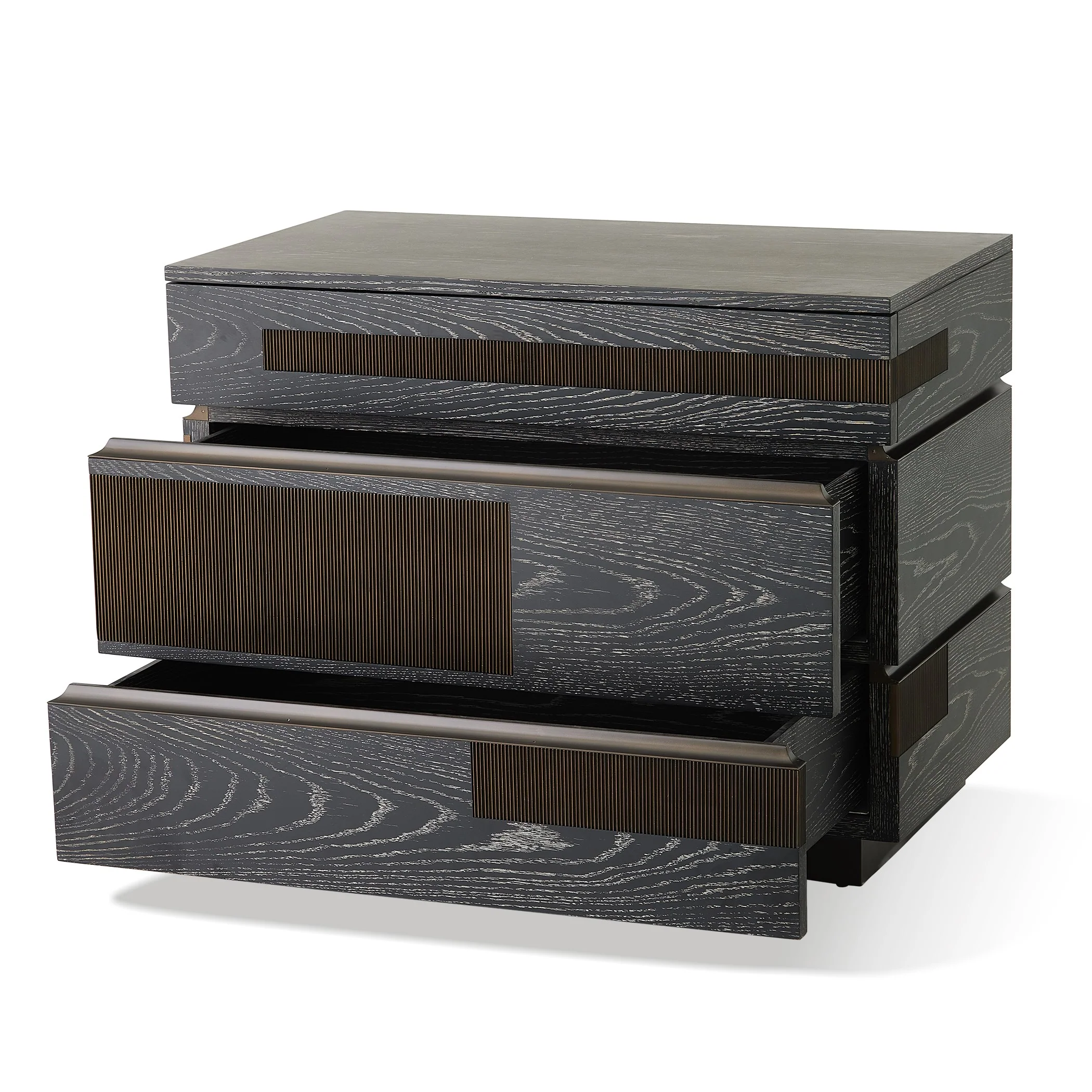 Global Views Brazil Chest-Black Cerused Oak - Image 14
