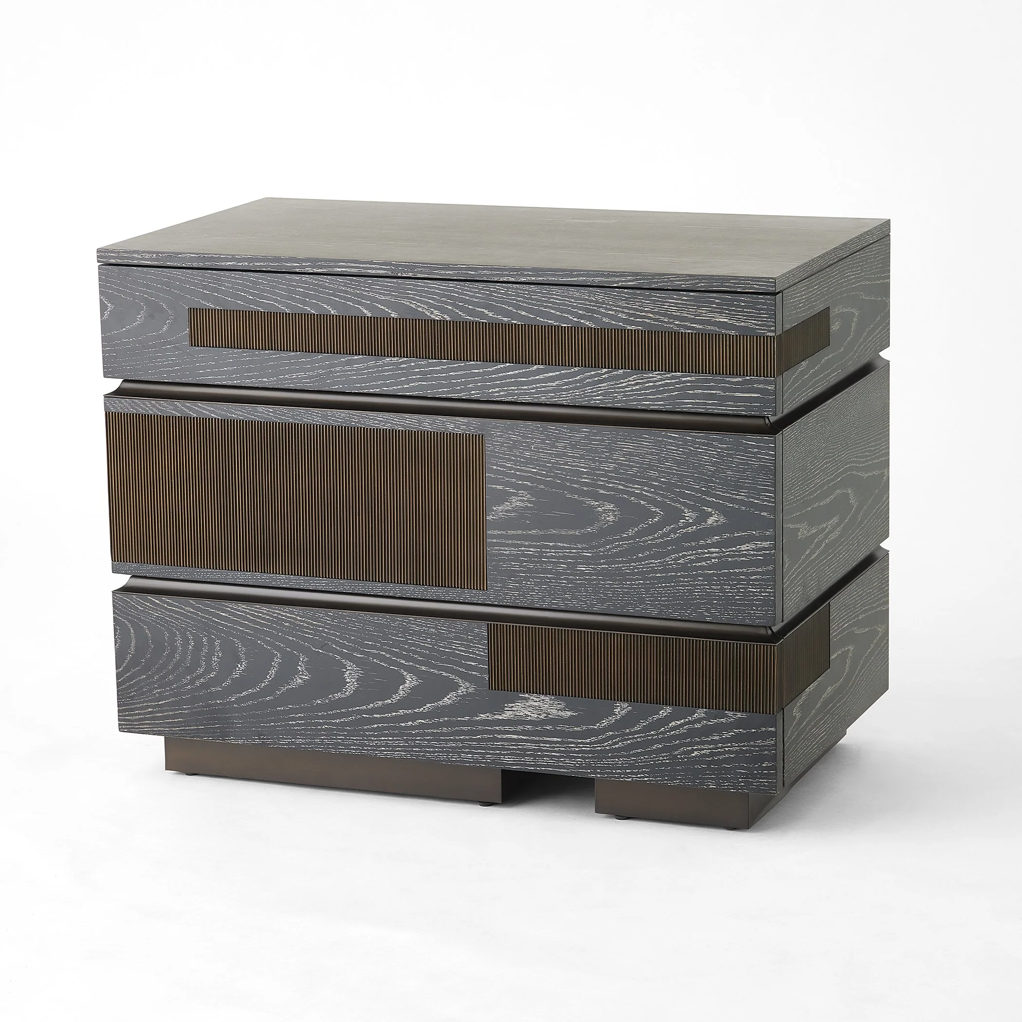 Global Views Brazil Chest-Black Cerused Oak - Image 4