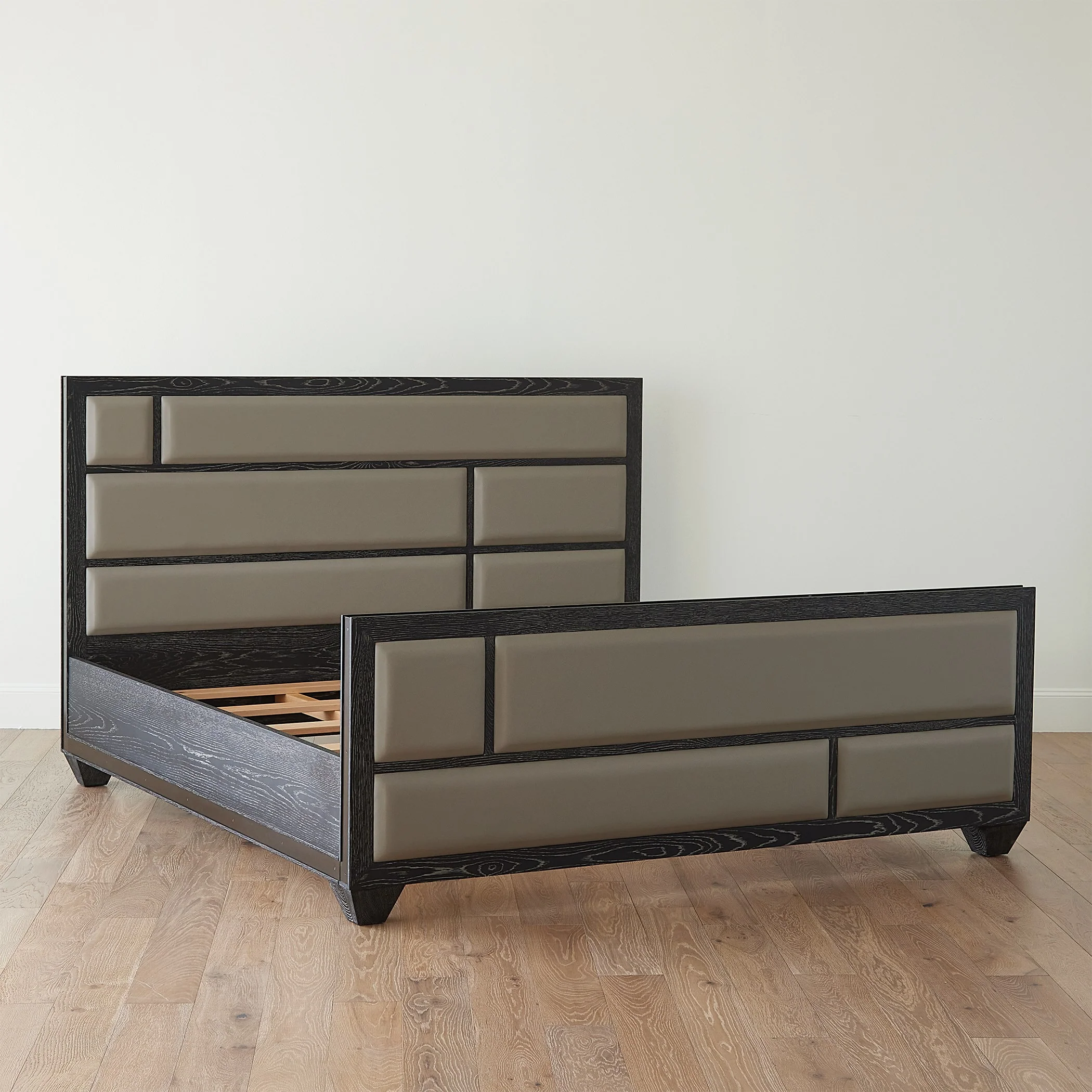 Global Views Brazil Queen Bed-Black Cerused Oak - Image 5