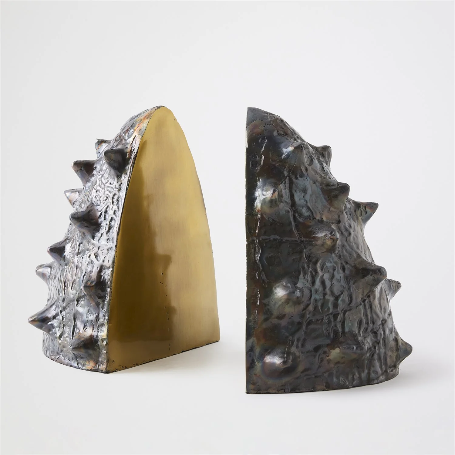 Global Views Bronze/Brass Biomorphic Bookends - Image 2