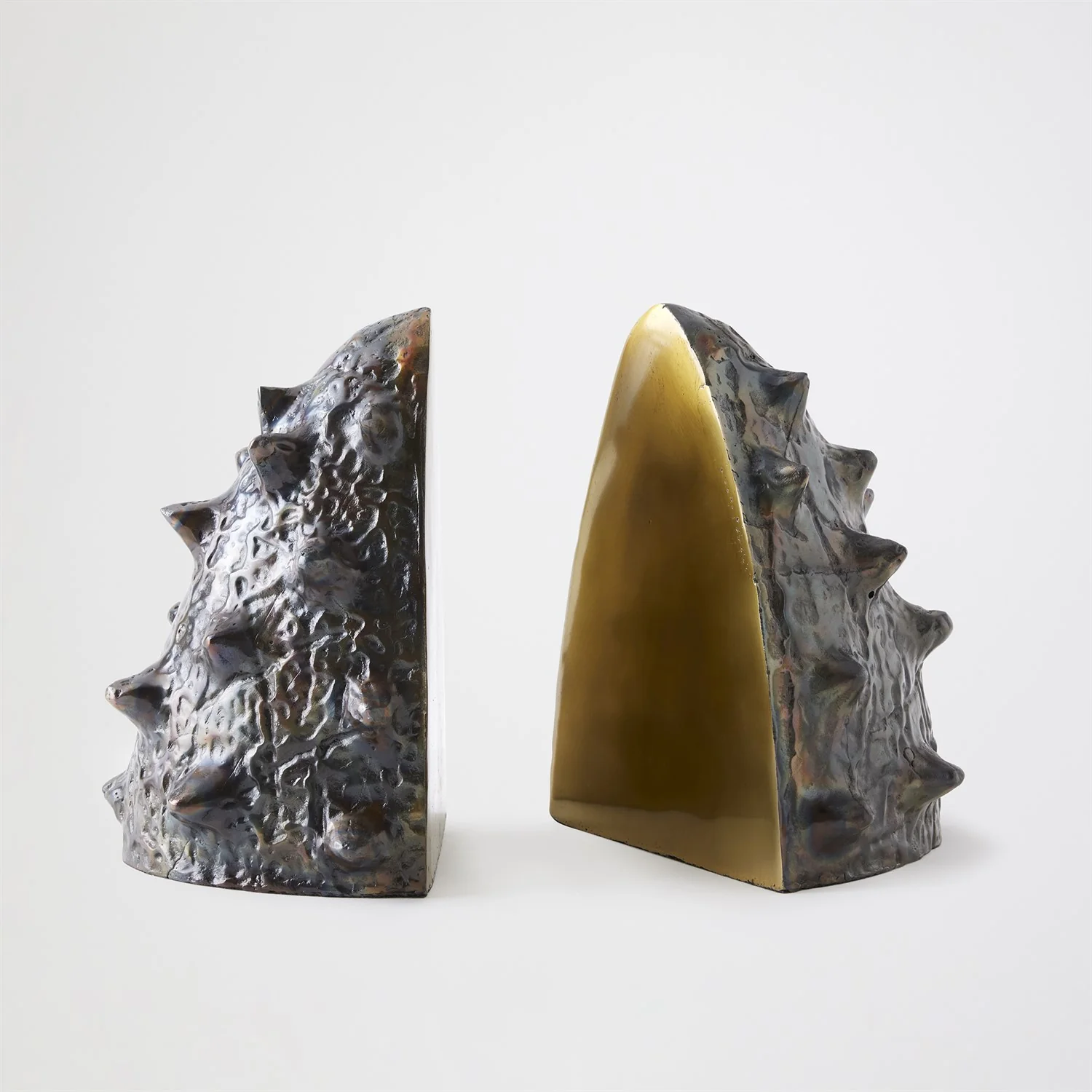 Global Views Bronze/Brass Biomorphic Bookends - Image 3