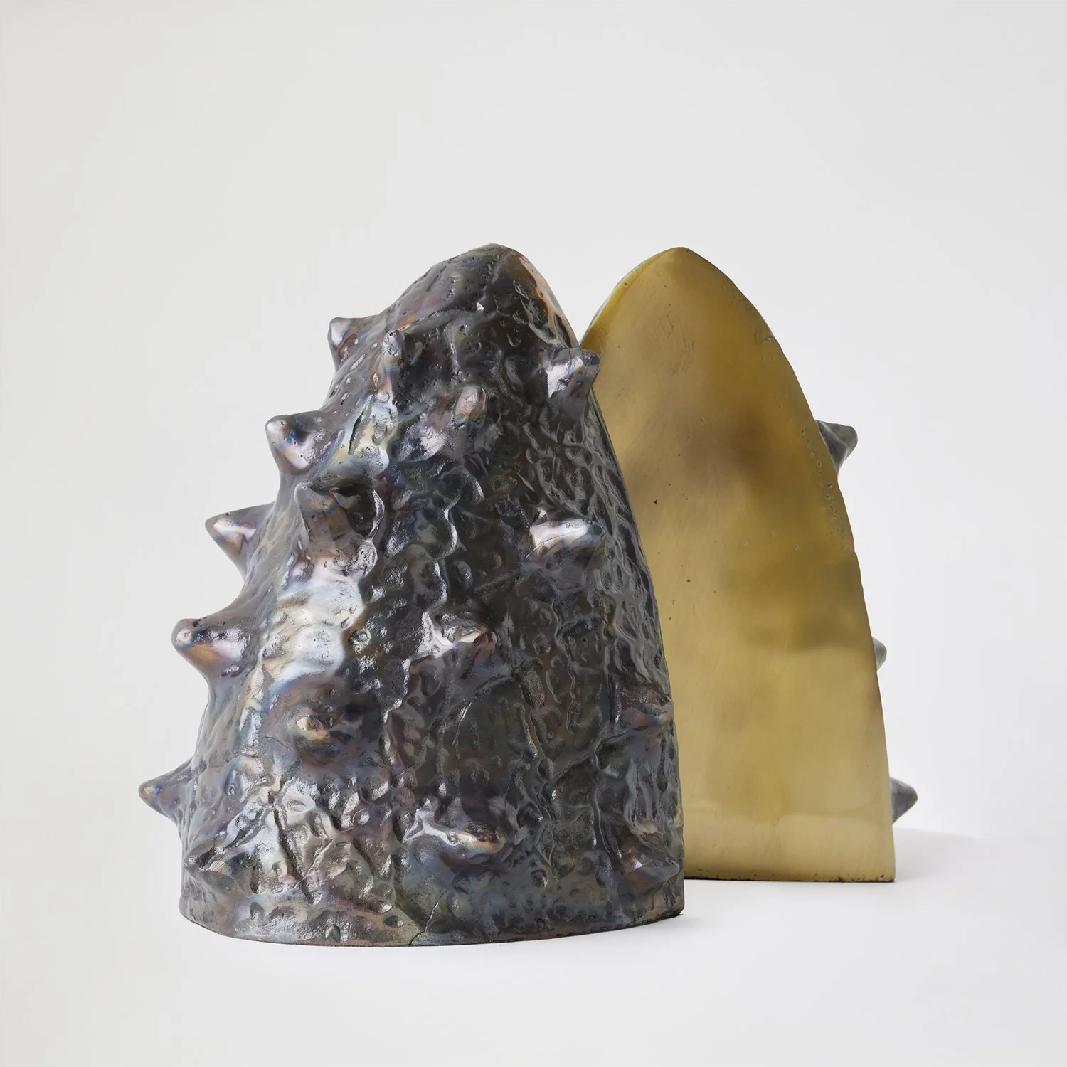 Global Views Bronze/Brass Biomorphic Bookends - Image 5