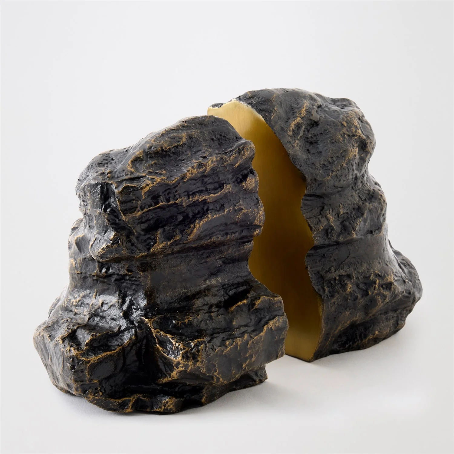Global Views Bronze Rock Bookends