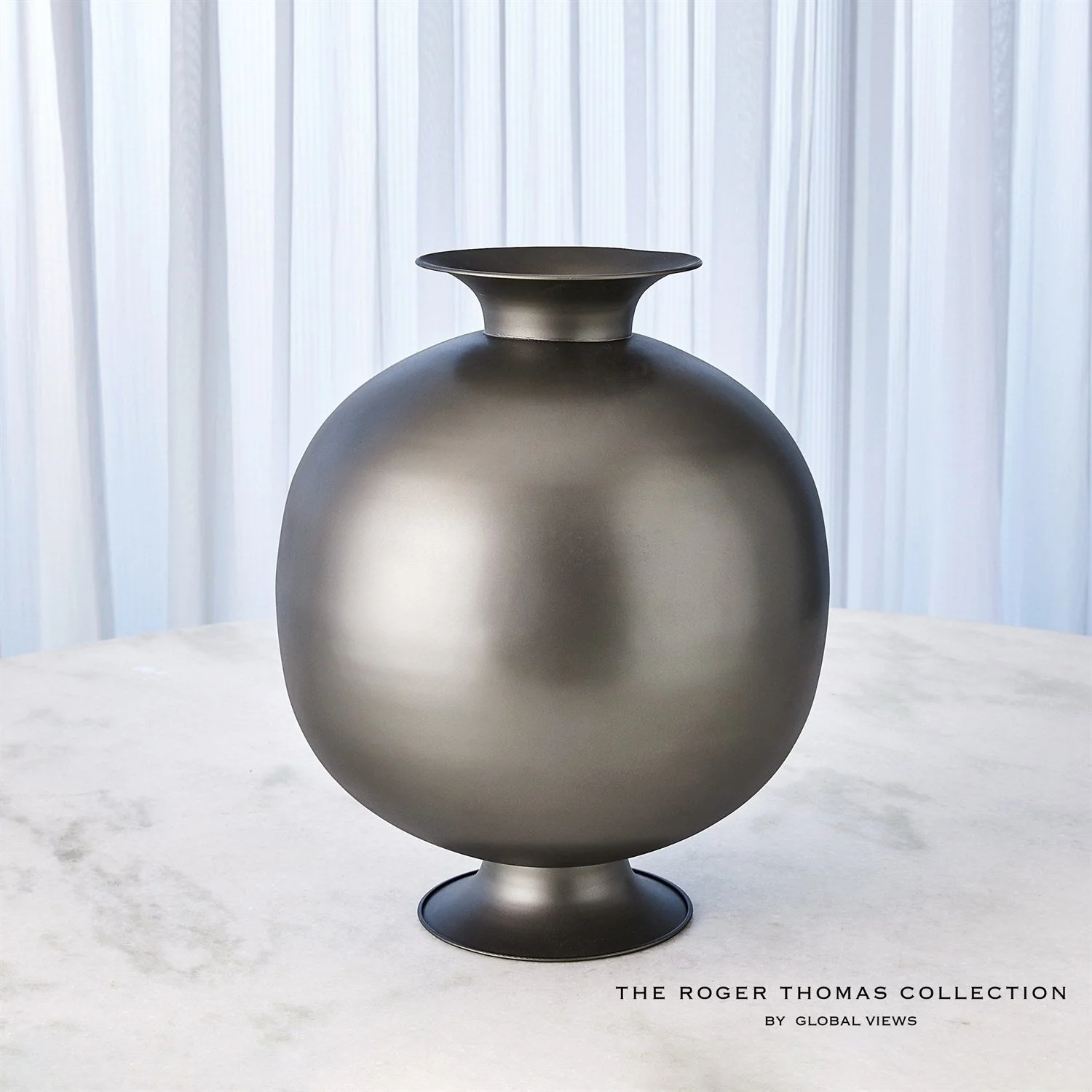 Global Views Genmetal Bronzino Orb Vase Clearance - Image 3