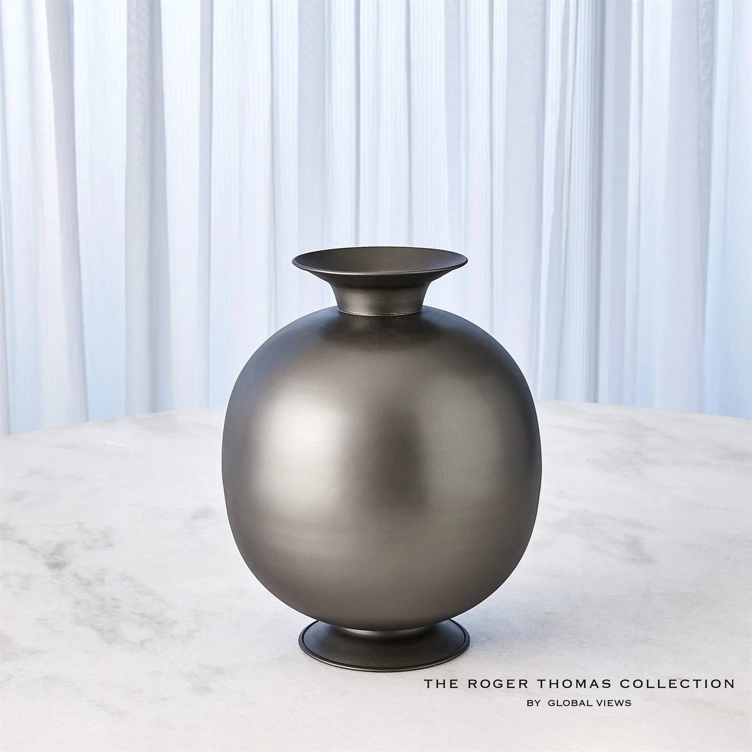 Global Views Genmetal Bronzino Orb Vase Clearance - Image 5