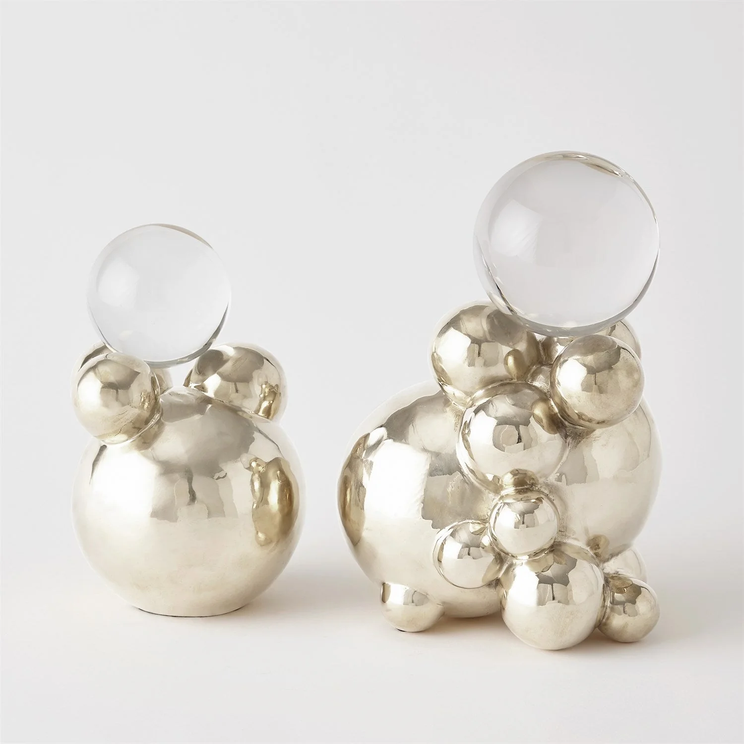 Global Views Nickel with Crystal Bubble Orb Holder Clearance - Image 2
