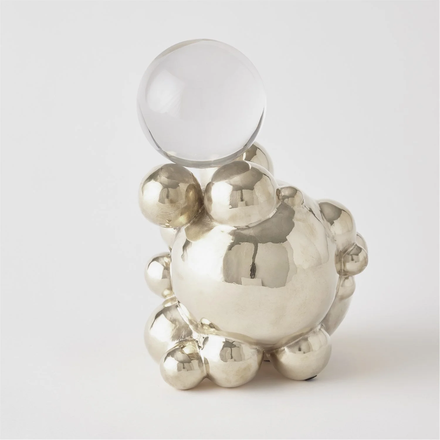 Global Views Nickel with Crystal Bubble Orb Holder Clearance - Image 3
