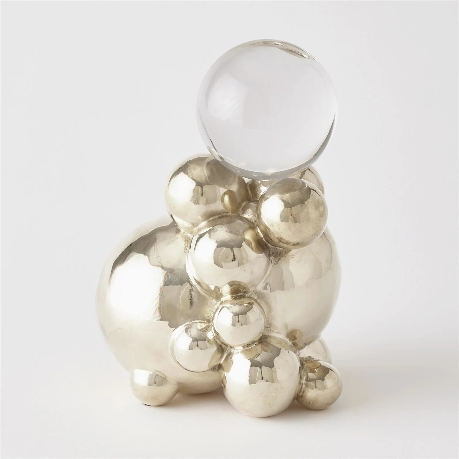 Global Views Nickel with Crystal Bubble Orb Holder Clearance - Image 4